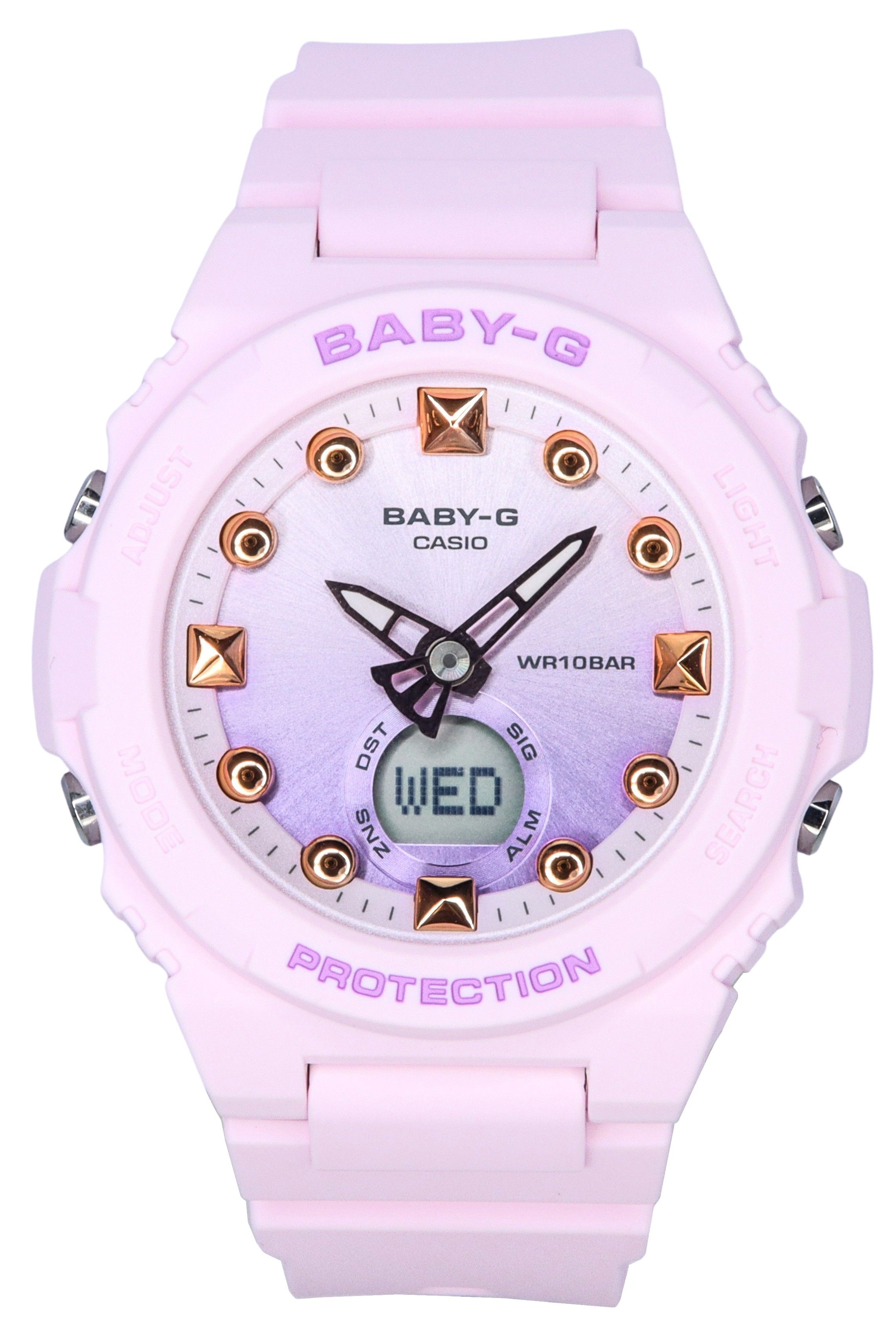 カシオ CASIO Baby-G 腕時計 レディース BGA-320-1ADR ベビーG クオーツ ダークブラウンxブラック アナデジ表示
