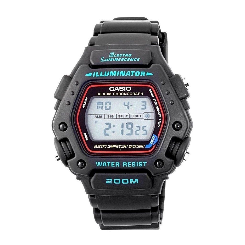 卡西歐數字經典鬧鐘計時碼表WR200M DW-290-1VS DW-290-1男士手錶