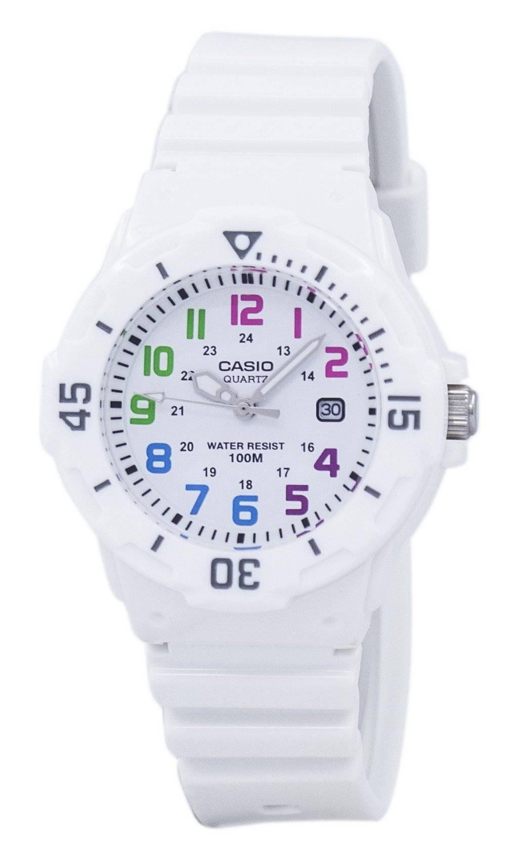 カシオ Enticer アナログ ホワイト ダイヤル LRW 200 H 7BVDF LRW 200 H 7BV レディース腕時計 ja