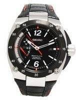 Seiko Men's Sportura Kinetic Direct Drive Watch with Leather Strap SRG005P2