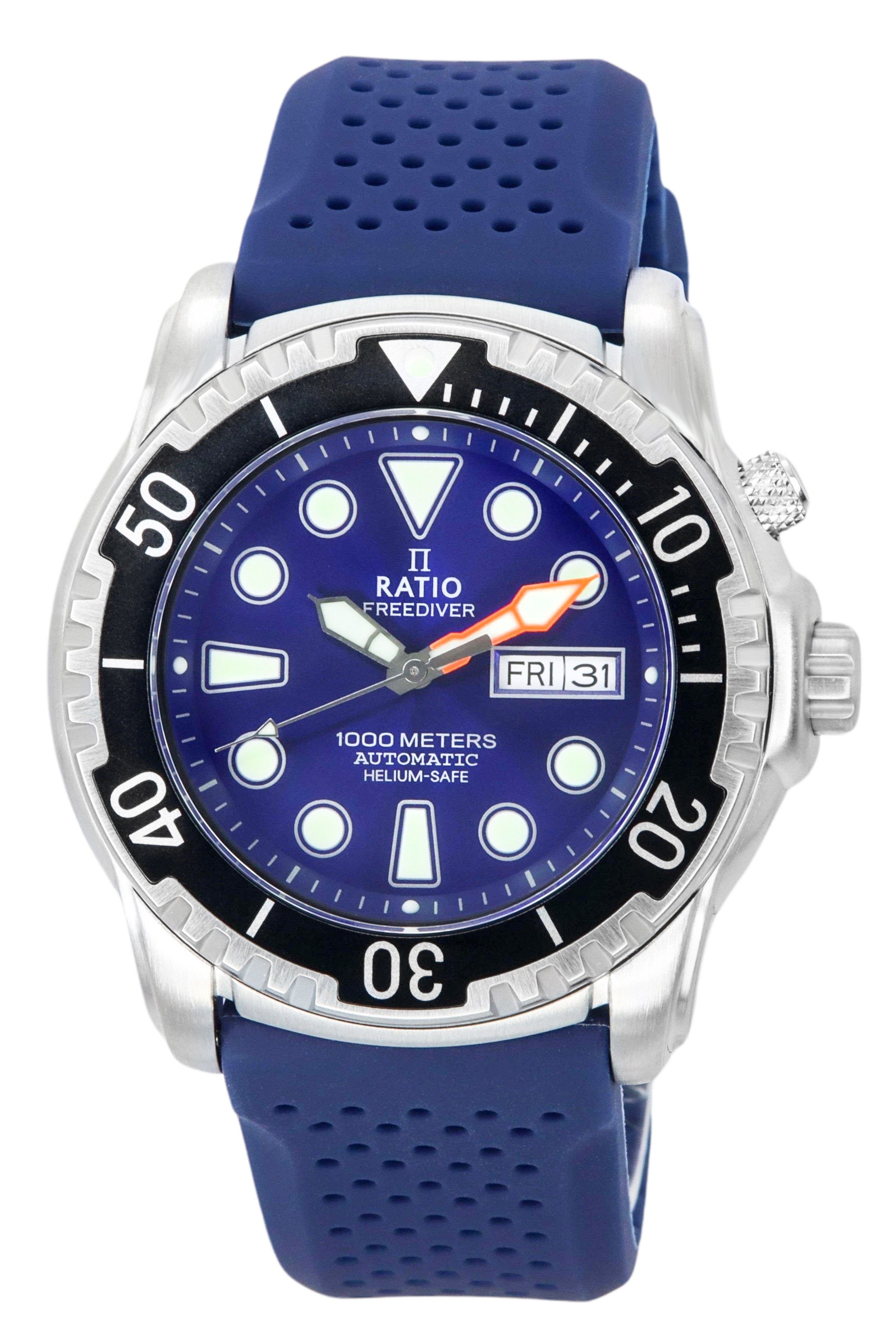 Ratio FreeDiver Helium-Safe 1000M Sapphire Automatic 1068HA90-34VA-BLU Men's Watch