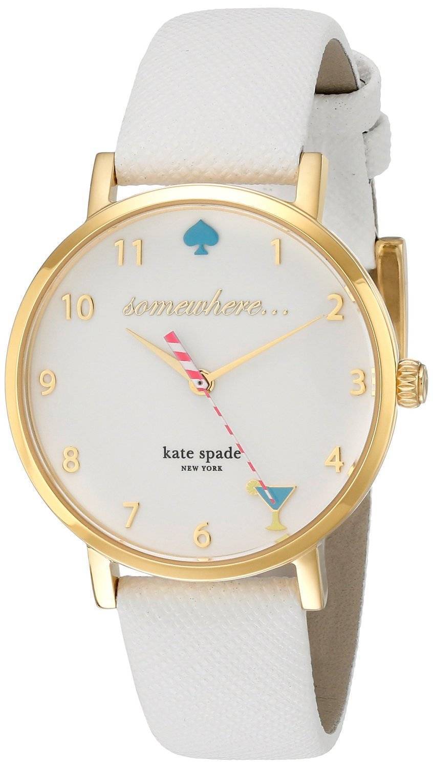 Kate Spade New York Metro Quartz White Men Dial 1YRU0765 Đồng hồ đeo tay nữ  vi