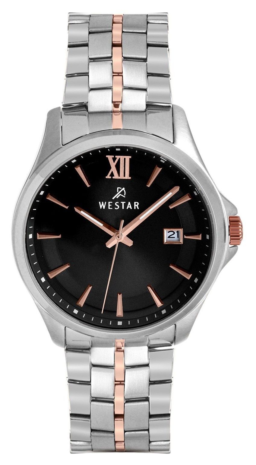 Westar Profile Stainless Steel Black Dial Quartz 50180SPN603 Men's Watch