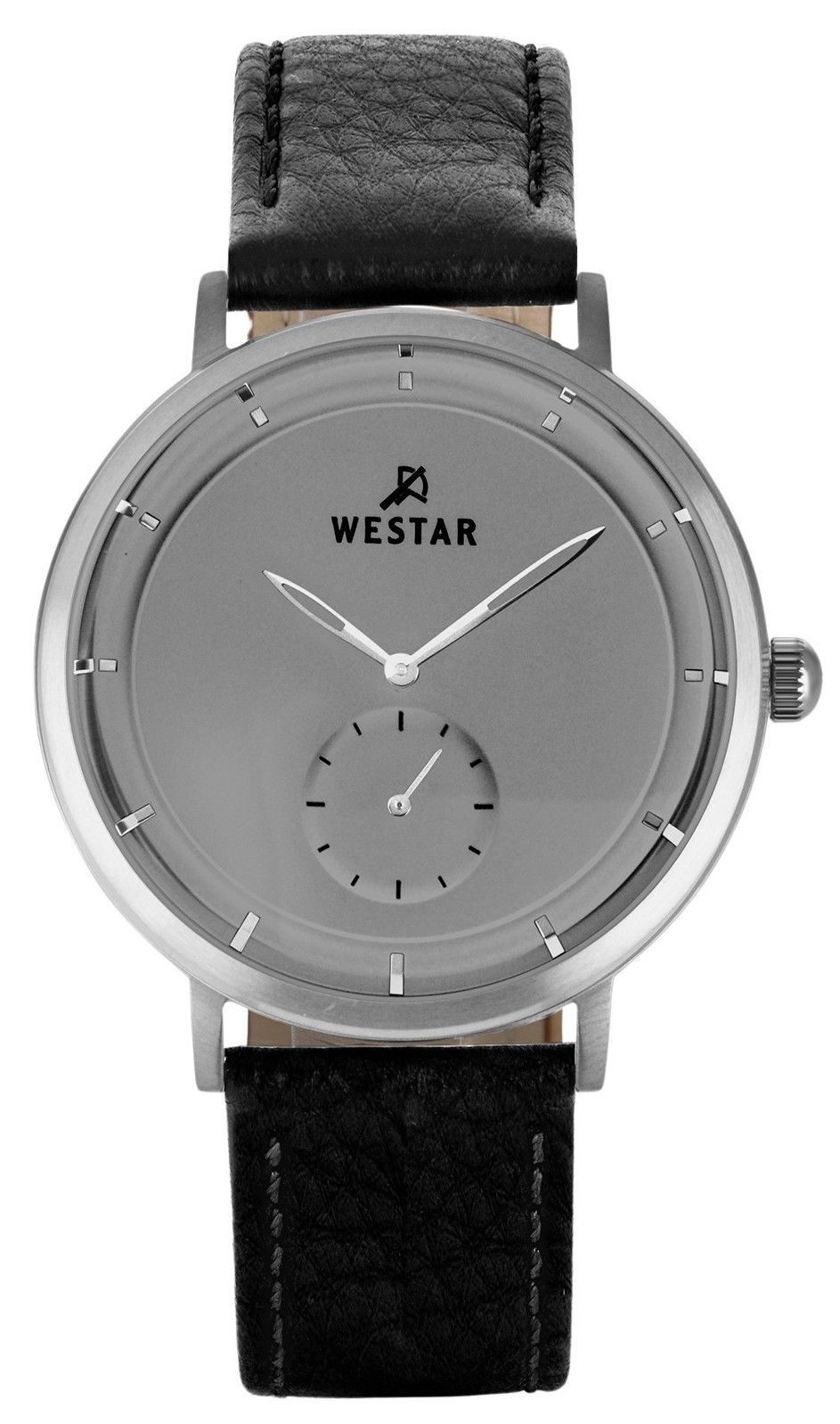 Westar Profile Leather Strap Grey Dial Quartz 50246STN106 Men's Watch