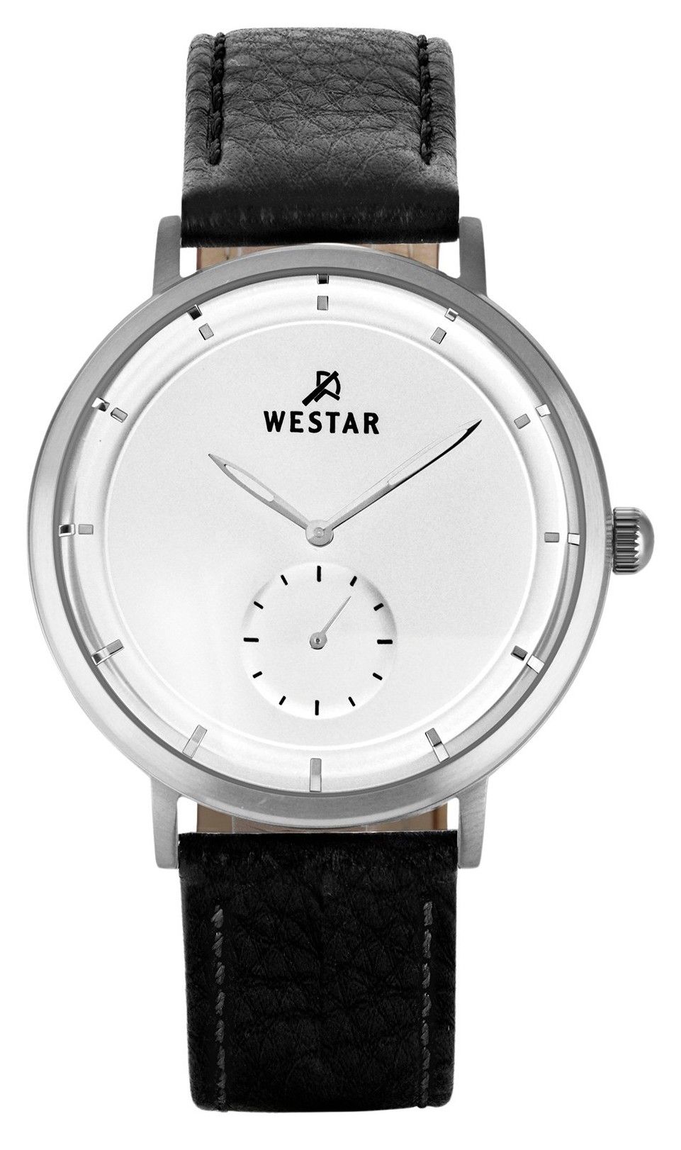 Westar Profile Leather Strap Silver Dial Quartz 50246STN107 Men's Watch