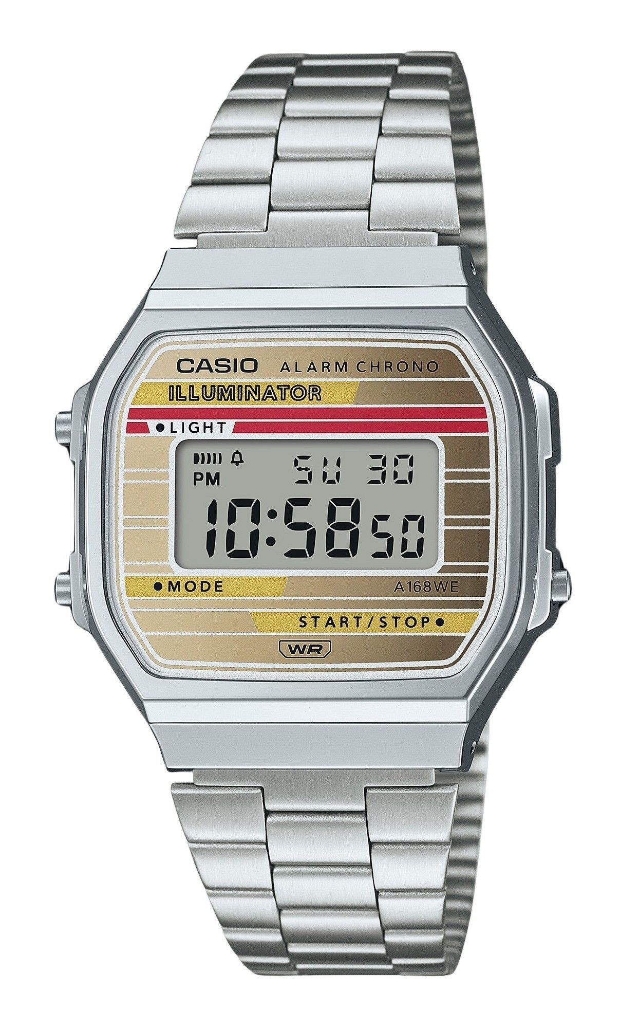 Casio Vintage Heritage Colors Stainless Steel Multicolor Dial Quartz A168WEHA-9A Unisex Watch