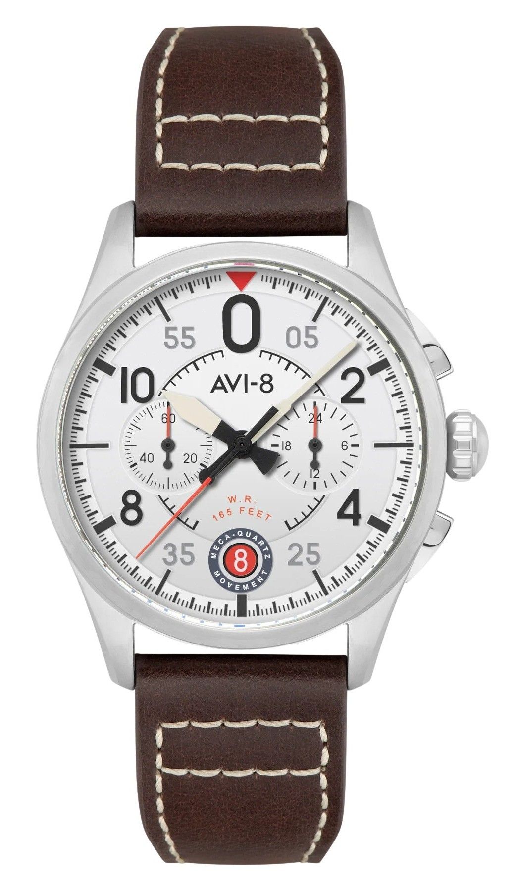 AVI-8 Spitfire Lock Chronograph Aircraft White Dial Quartz AV-4089-05 Men's Watch