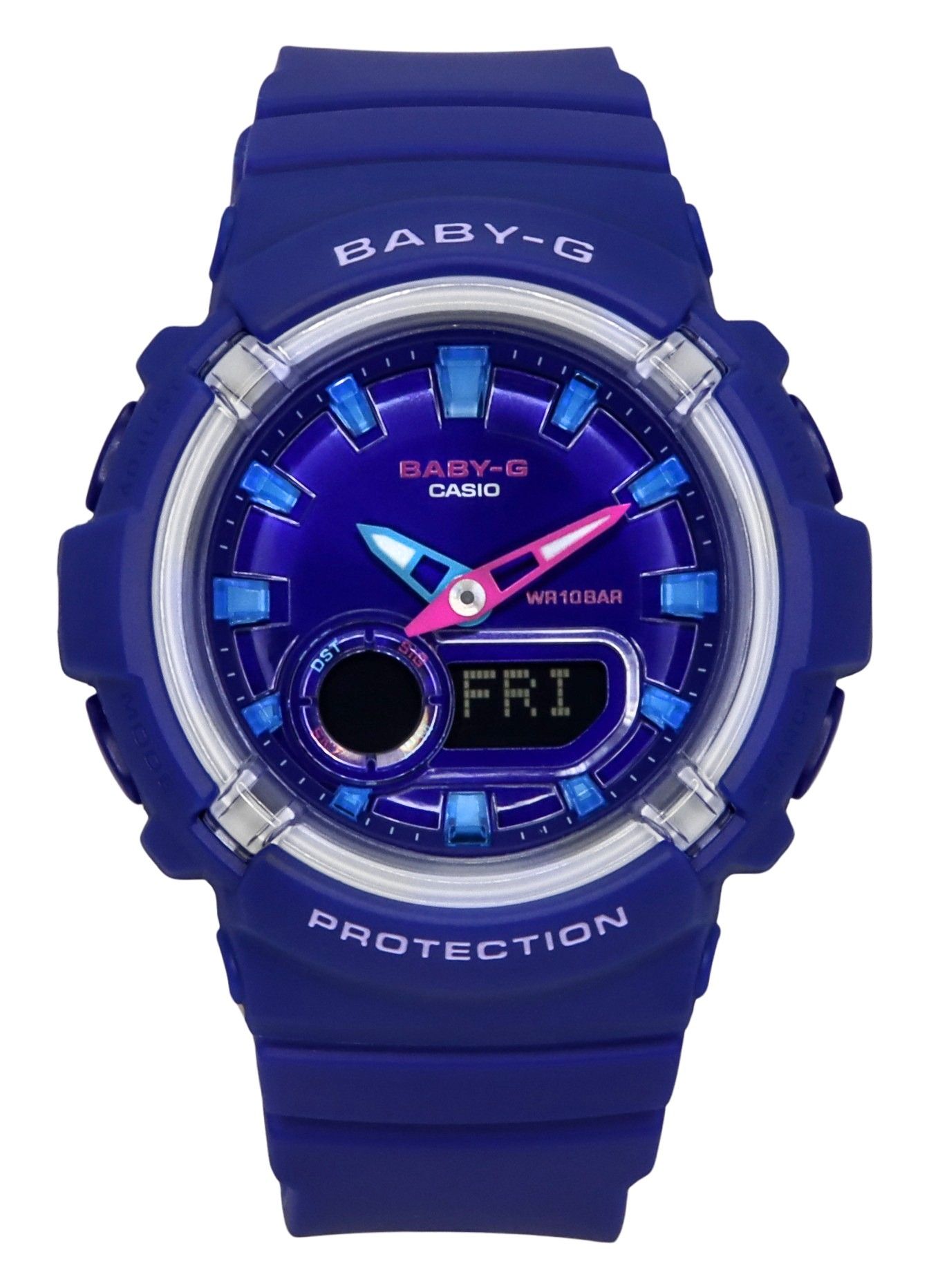 Casio Baby-G Analog Digital Resin Strap Blue Dial Quartz BGA-280DN-2A 100M Women's Watch