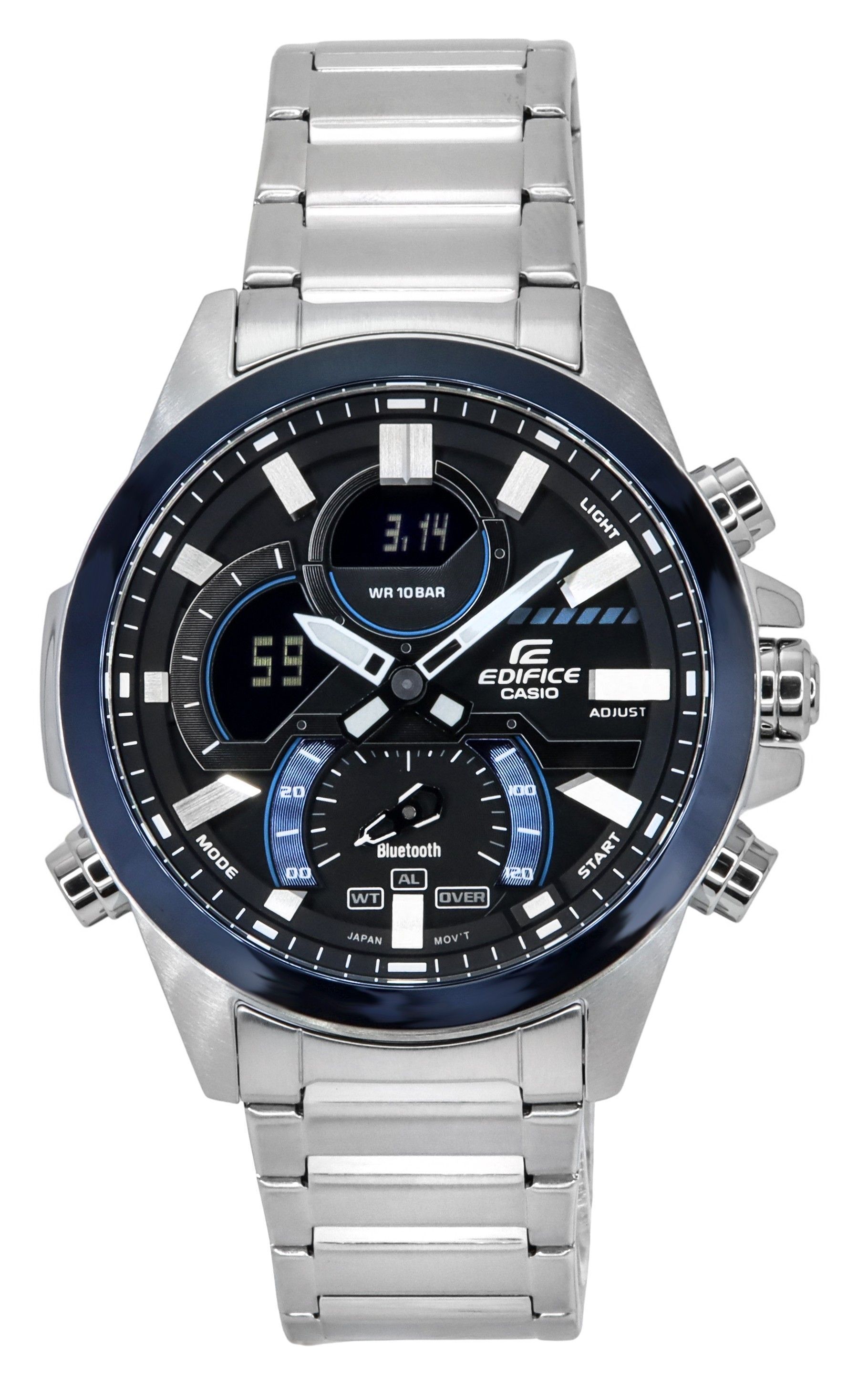 Casio Edifice Smartphone Link Analog Digital Grey Dial Quartz ECB-30DB-1A 100M Men's Watch