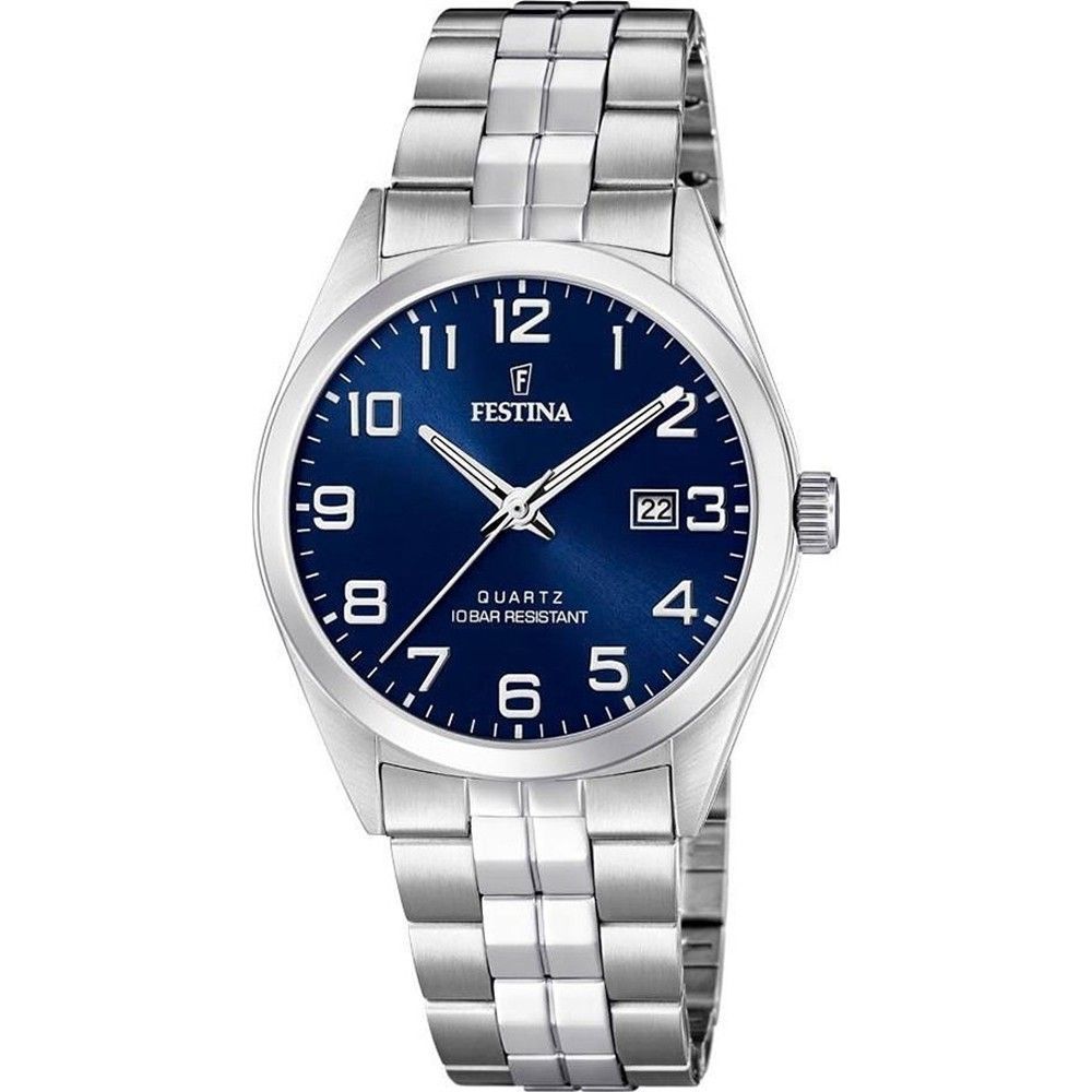 Festina Classics Stainless Steel Blue Dial Quartz F20437-3 Men's Watch