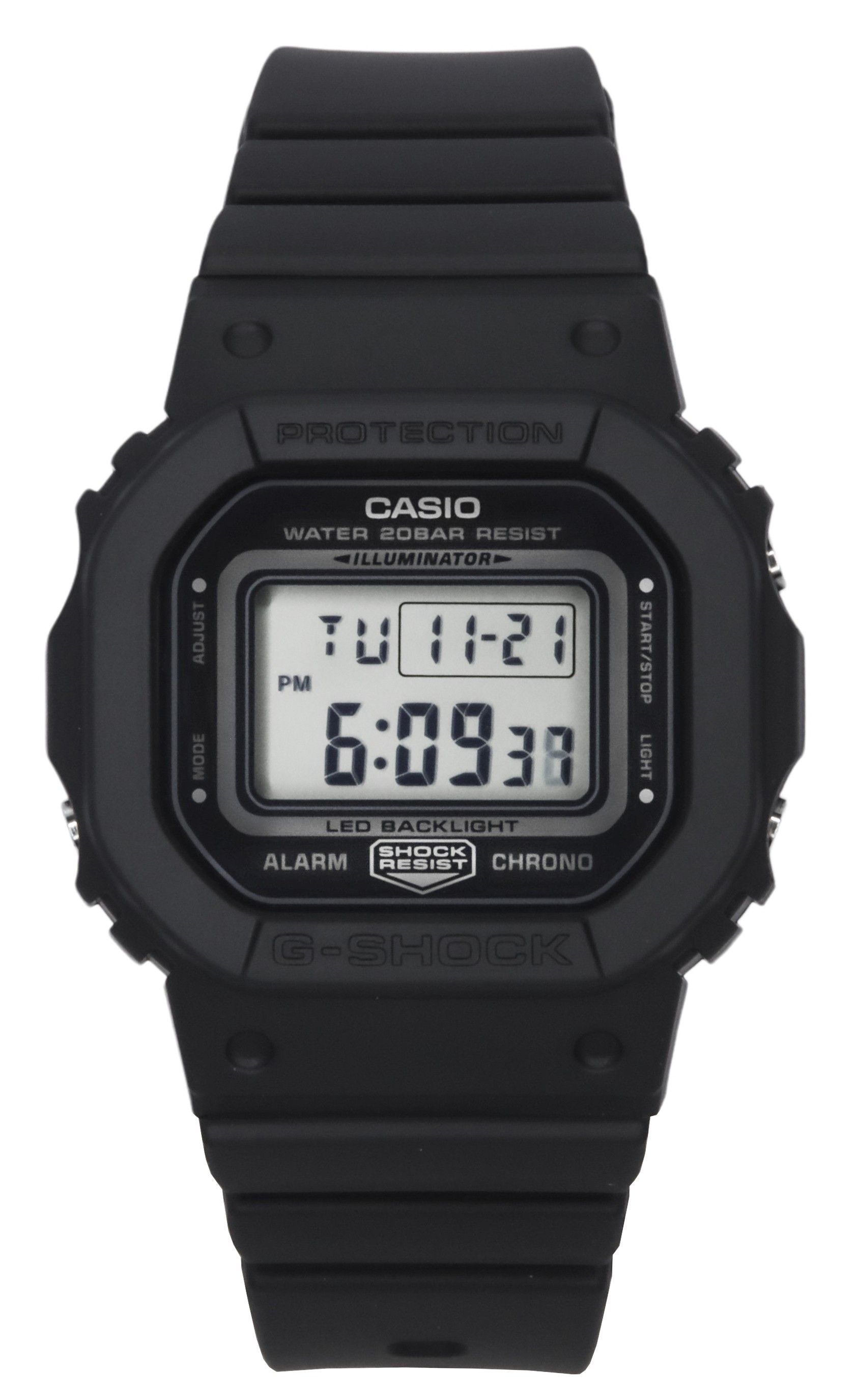 Casio G-Shock Digital Black Resin Strap Black Dial Quartz GMD-S5600BA-1 ...