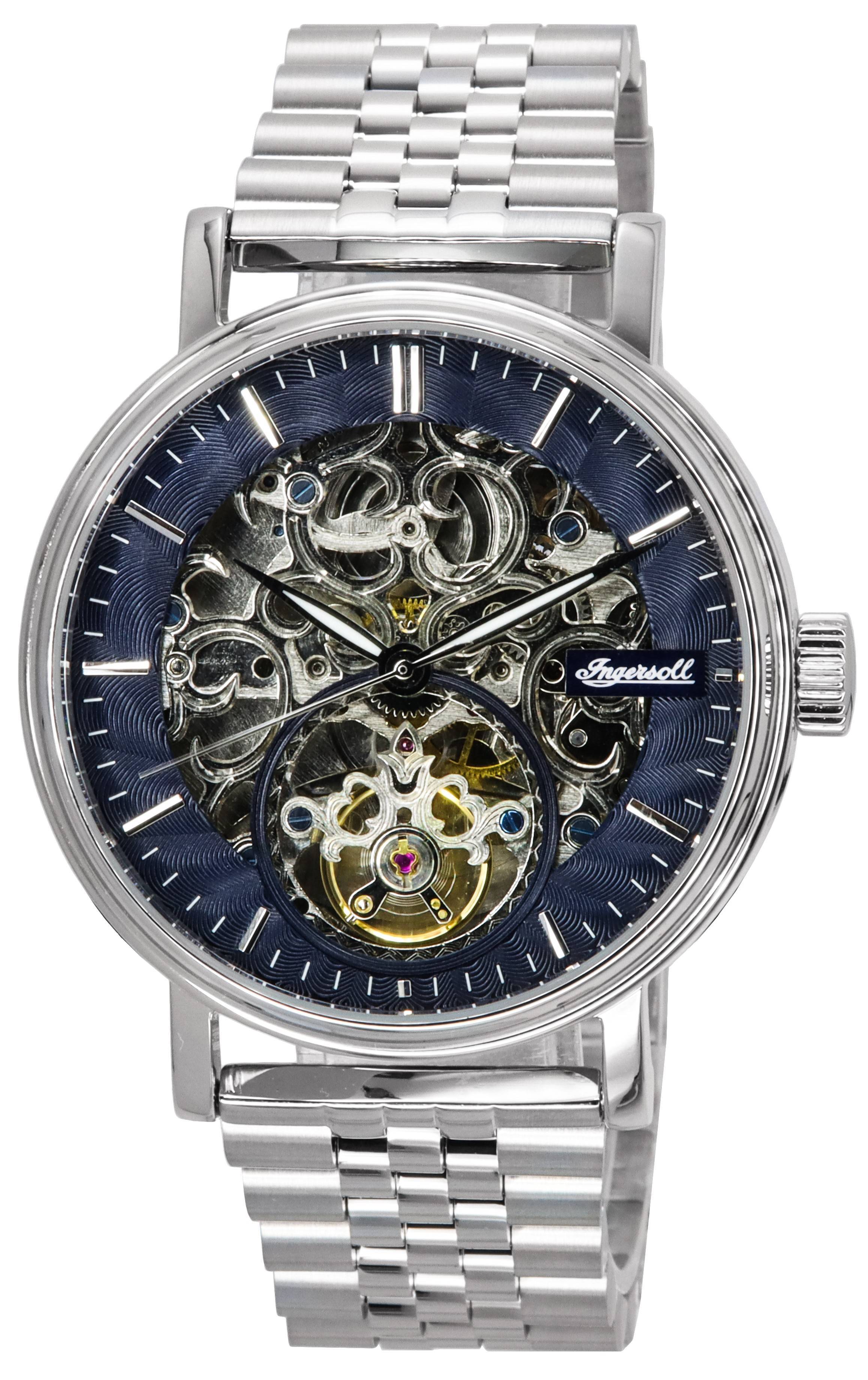 Ingersoll The Charles Stainless Steel Black Skeleton Dial Automatic I05807 Men's Watch
