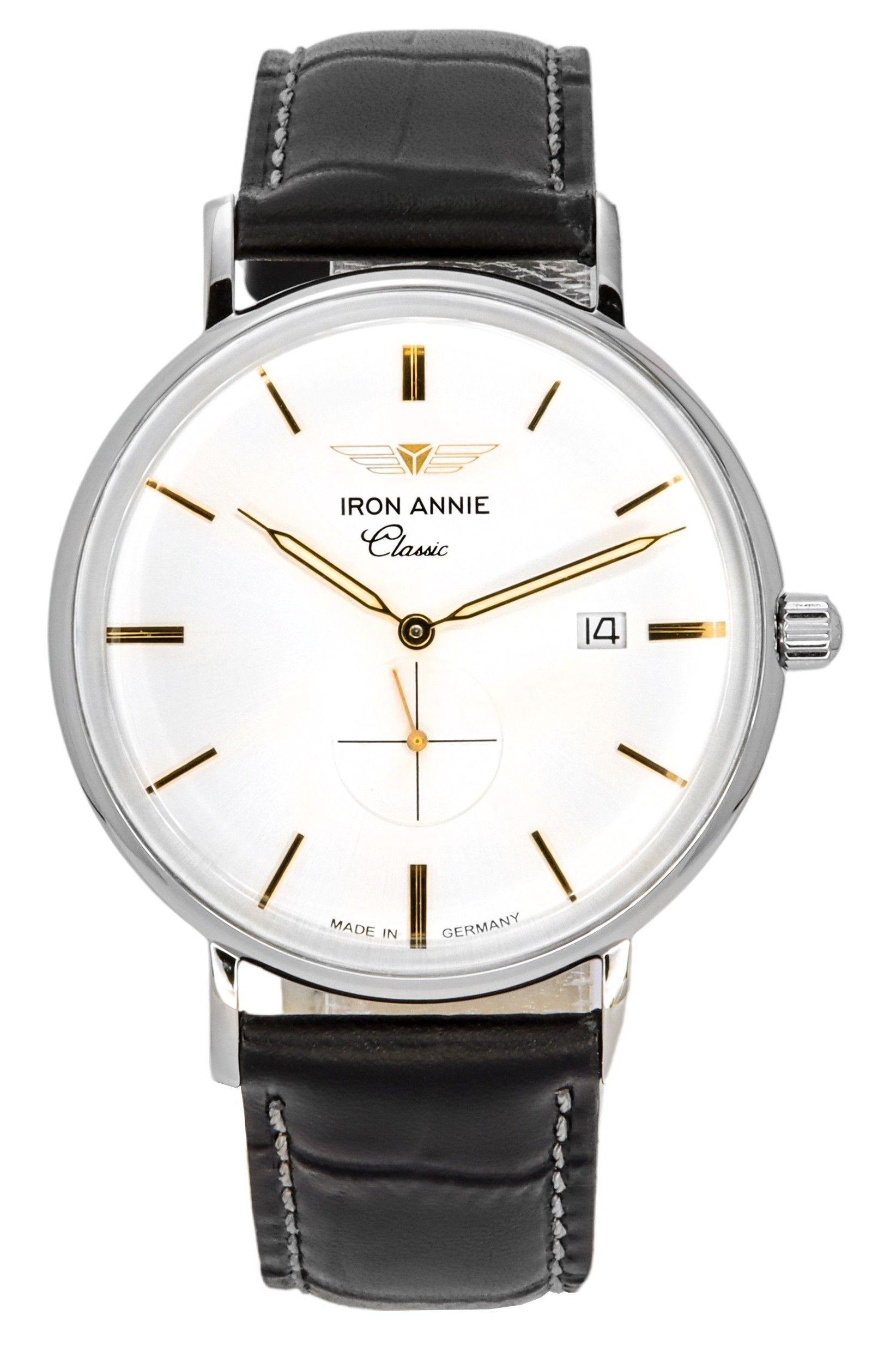 Iron Annie Classic Leather Strap Silver Dial Quartz 59384 Men's Watch