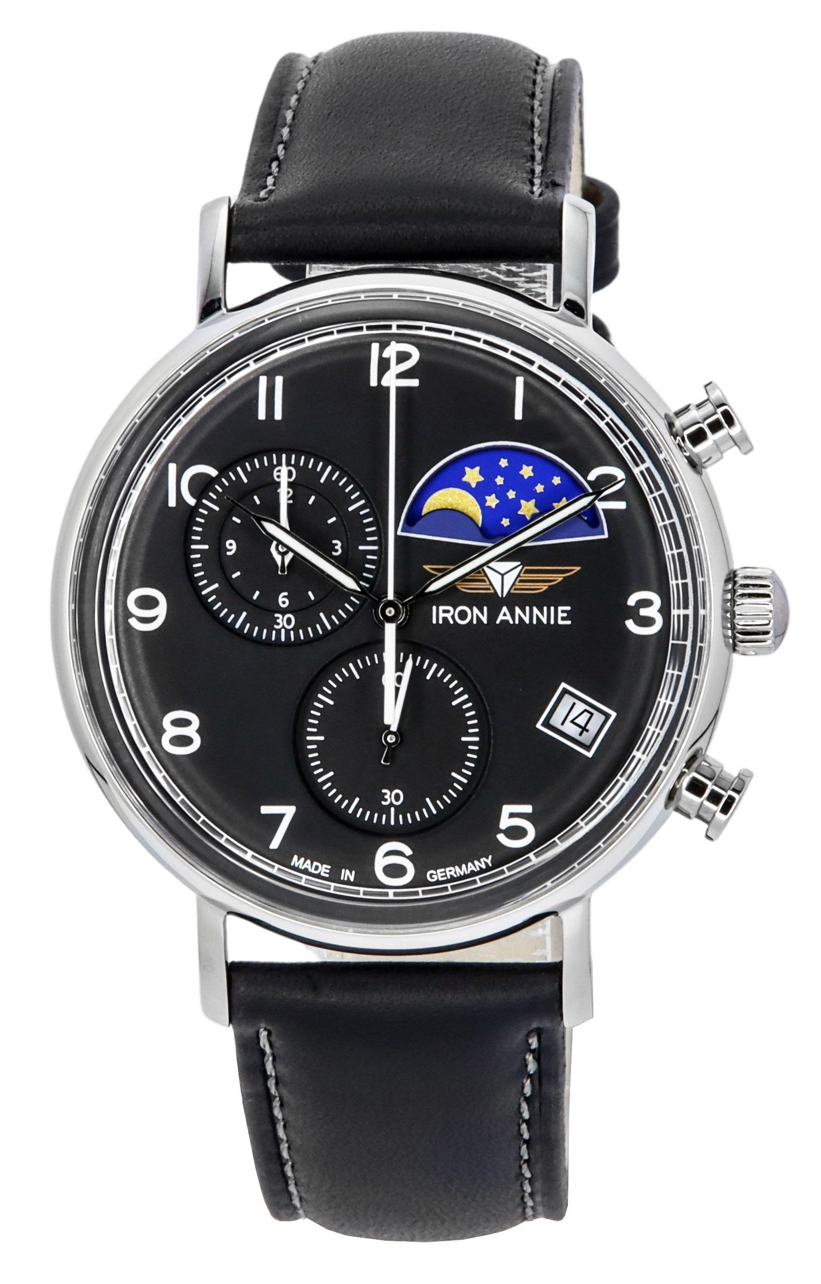 Iron Annie Amazonas Impressions Chronograph Moonphase Black Dial Quartz 59942 Men's Watch