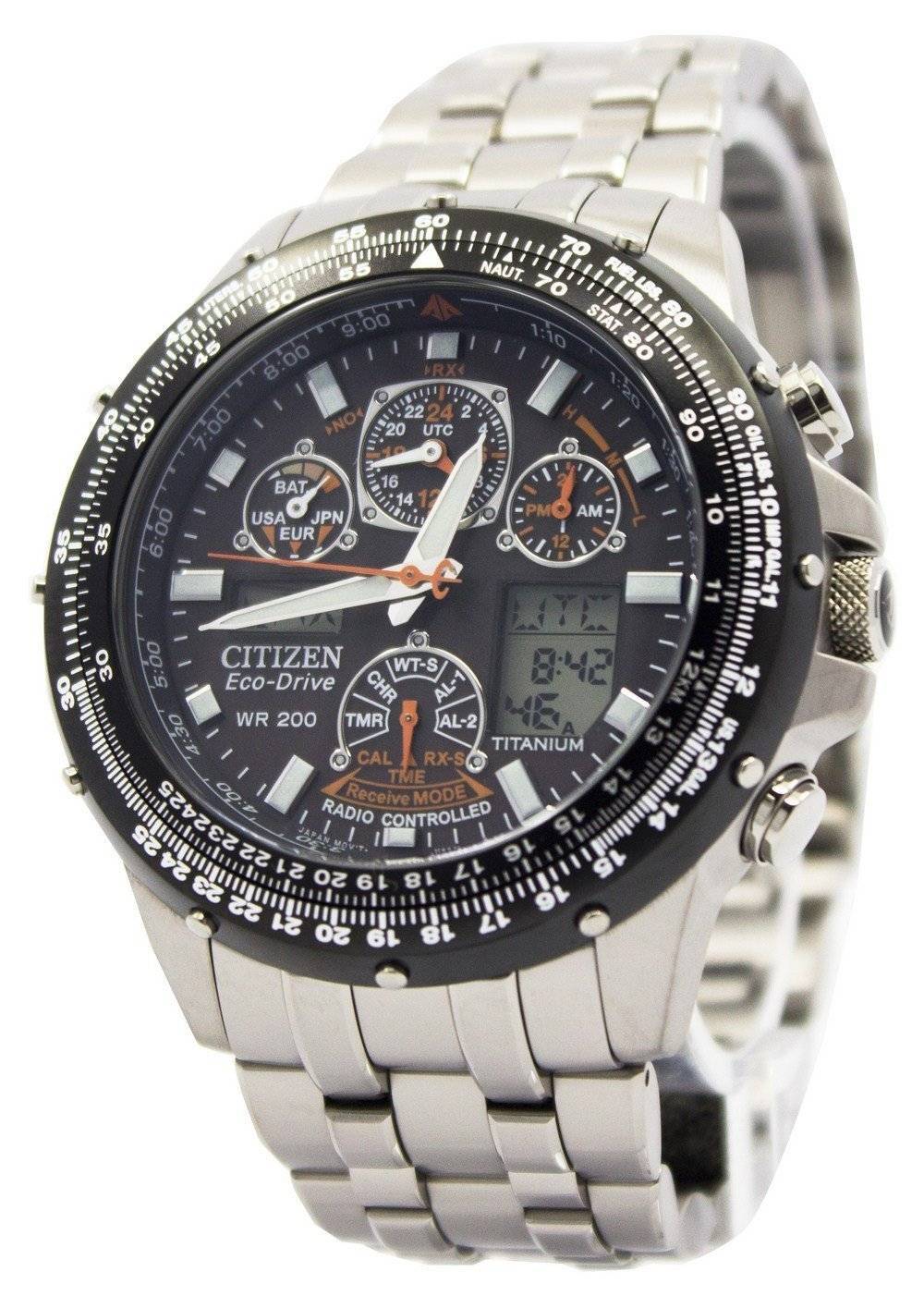 Citizen Skyhawk Eco Drive Radio Controlled JY0010-50E JY0010 Promaster  Titanium Men's Watch