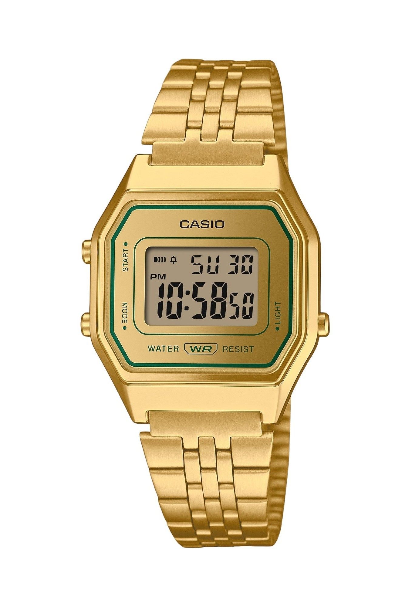 Casio Vintage Digital Gold Tone Stainless Steel Bracelet Quartz LA680WEGV-9A Women's Watch