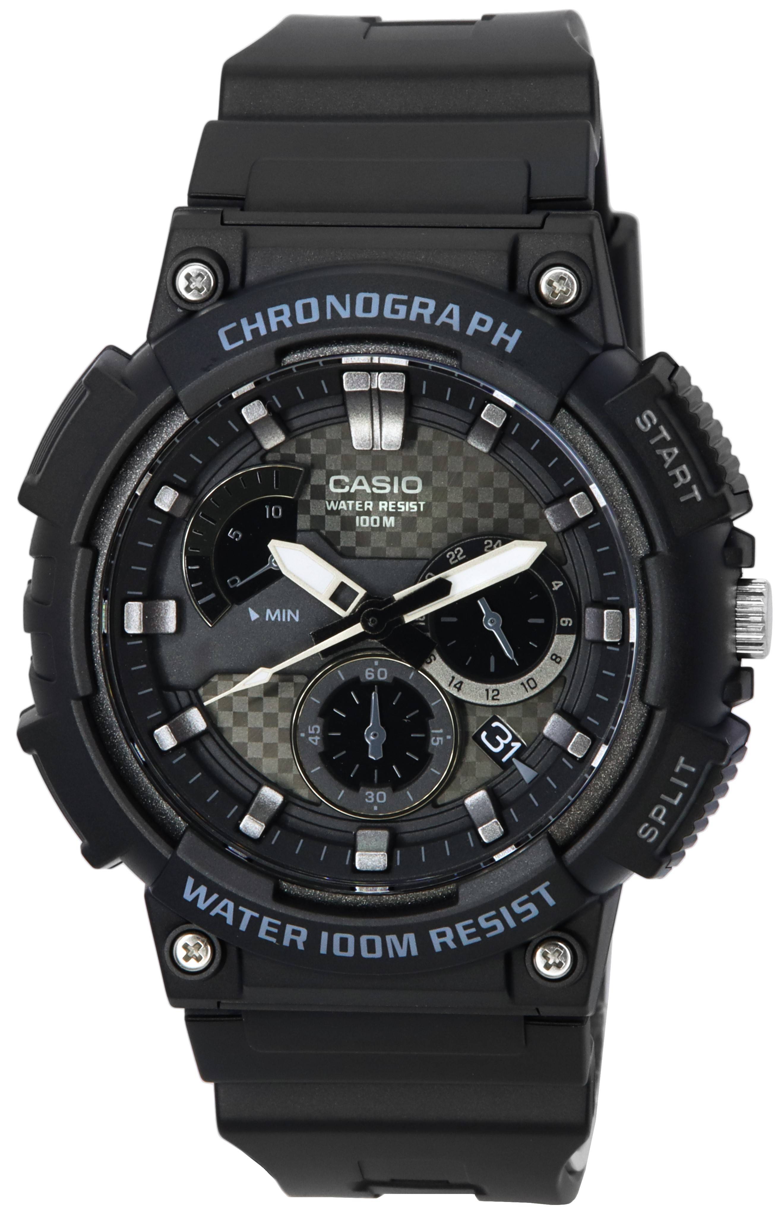 Casio Standard Analog Retrograde Chronograph Quartz MCW-200H-1A2 MCW200H-1A2 100M Men's Watch
