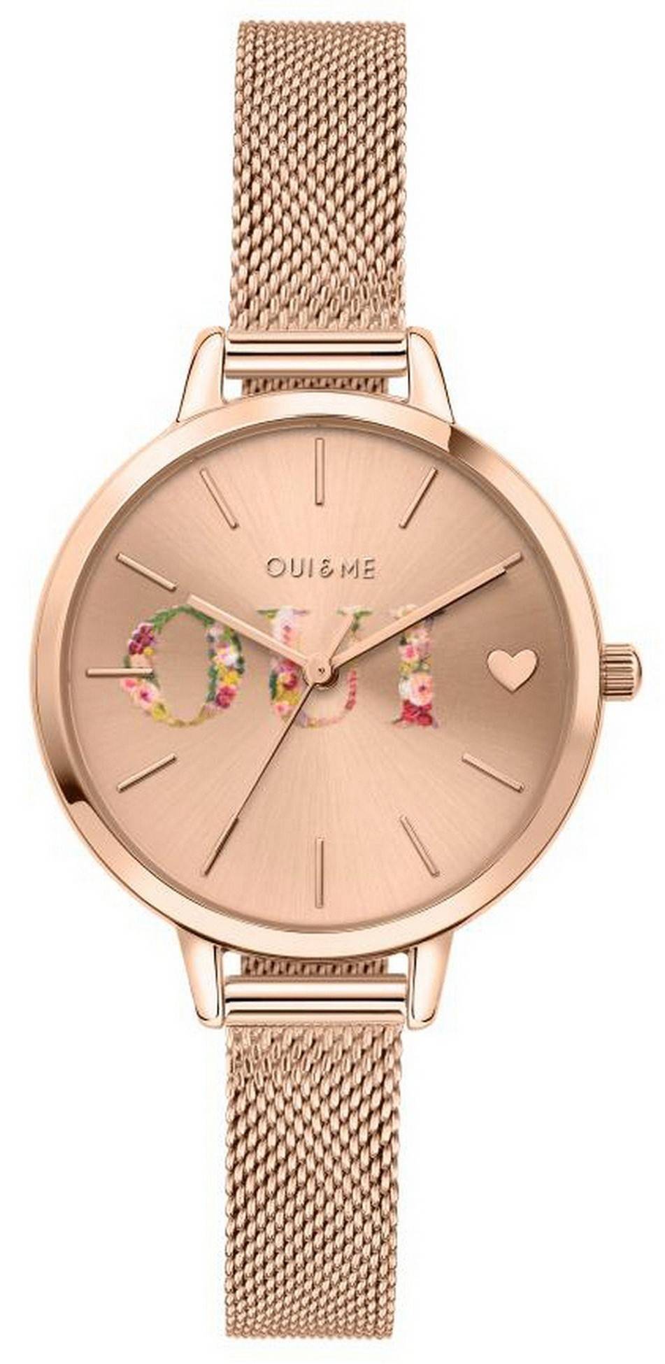 Oui & Me Petite Fleurette Rose Gold Tone Stainless Steel Quartz ME010044 Women's Watch