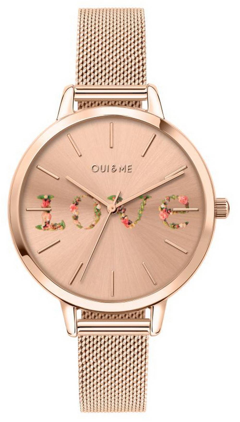Oui & Me Grande Fleurette Rose Gold Tone Stainless Steel Quartz ME010112 Women's Watch