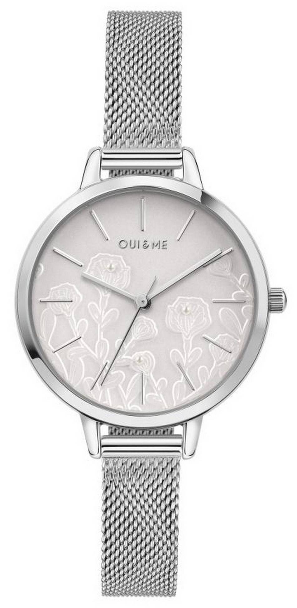 Oui & Me Petite Fleurette Silver Dial Stainless Steel Quartz ME010127 Women's Watch