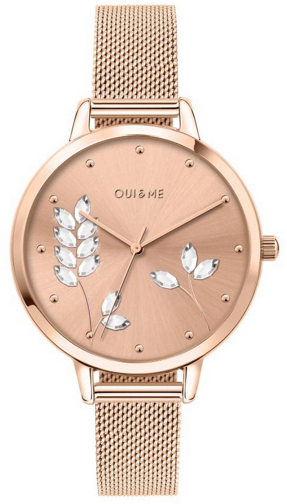 Oui & Me Grande Fleurette Rose Gold Tone Stainless Steel Quartz ME010155 Women's Watch