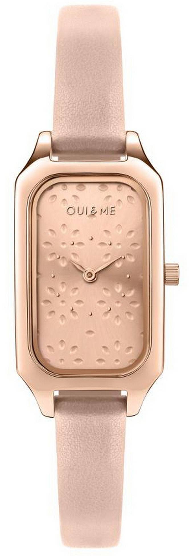 Oui & Me Finette Rose Gold Sunray Dial Leather Strap Quartz ME010162 Women's Watch