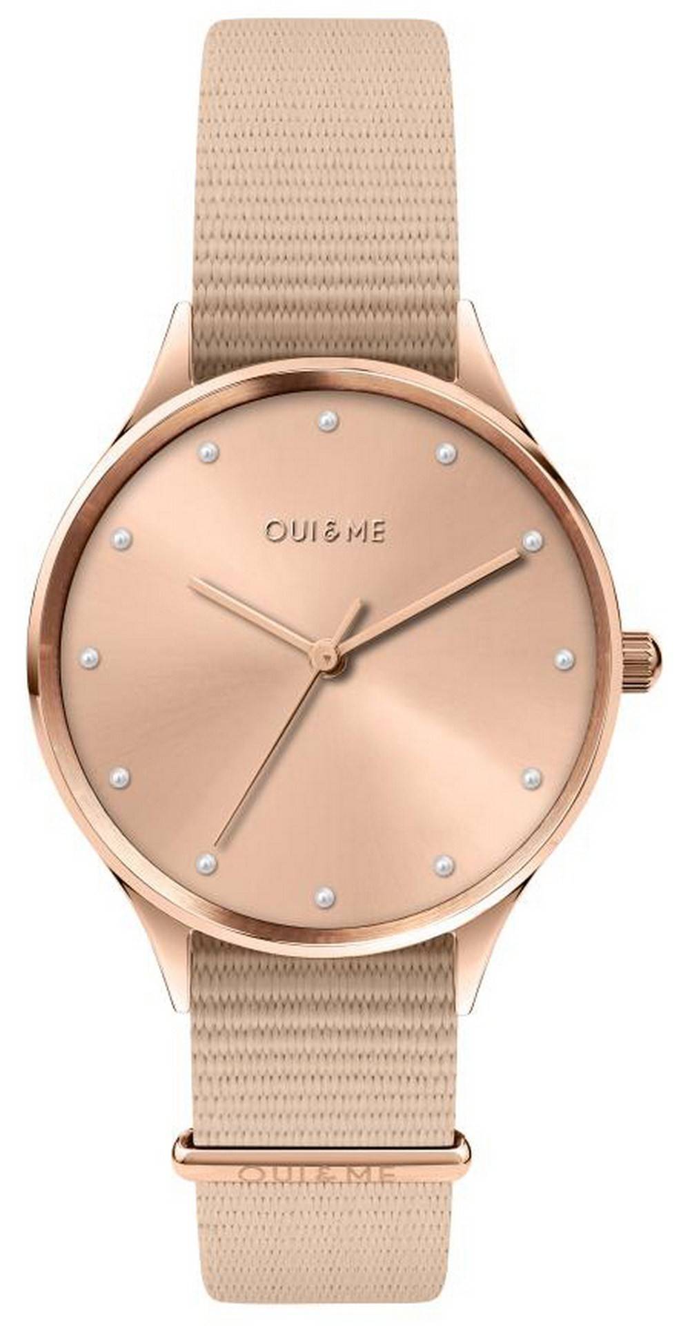 Oui & Me Petite Bichette Rose Gold Sunray Dial Nylon Strap Quartz ME010201 Women's Watch