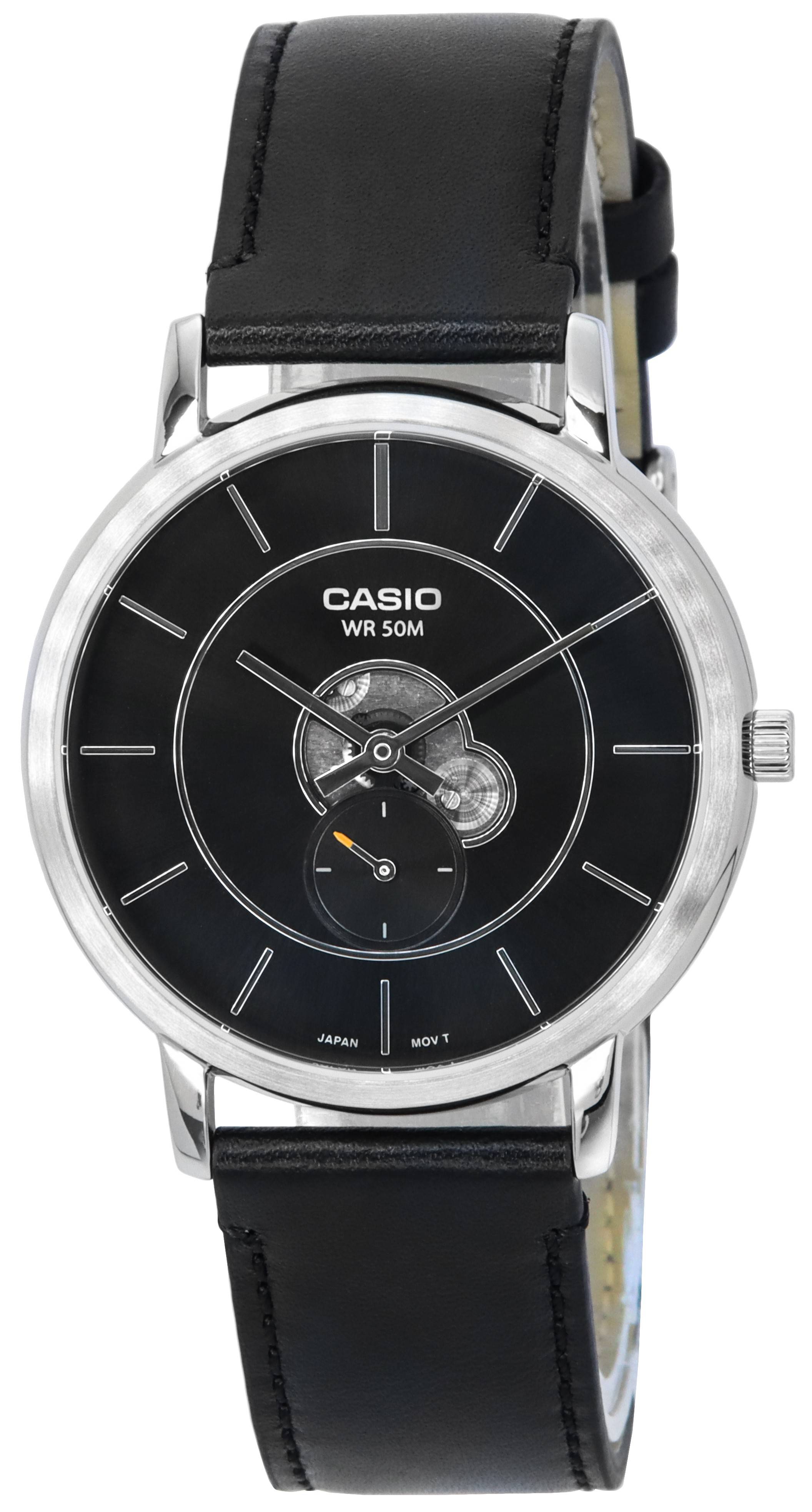 Casio Standard Analog Leather Strap Black Dial Quartz MTP-B130L-1A MTPB130L-1 Men's Watch
