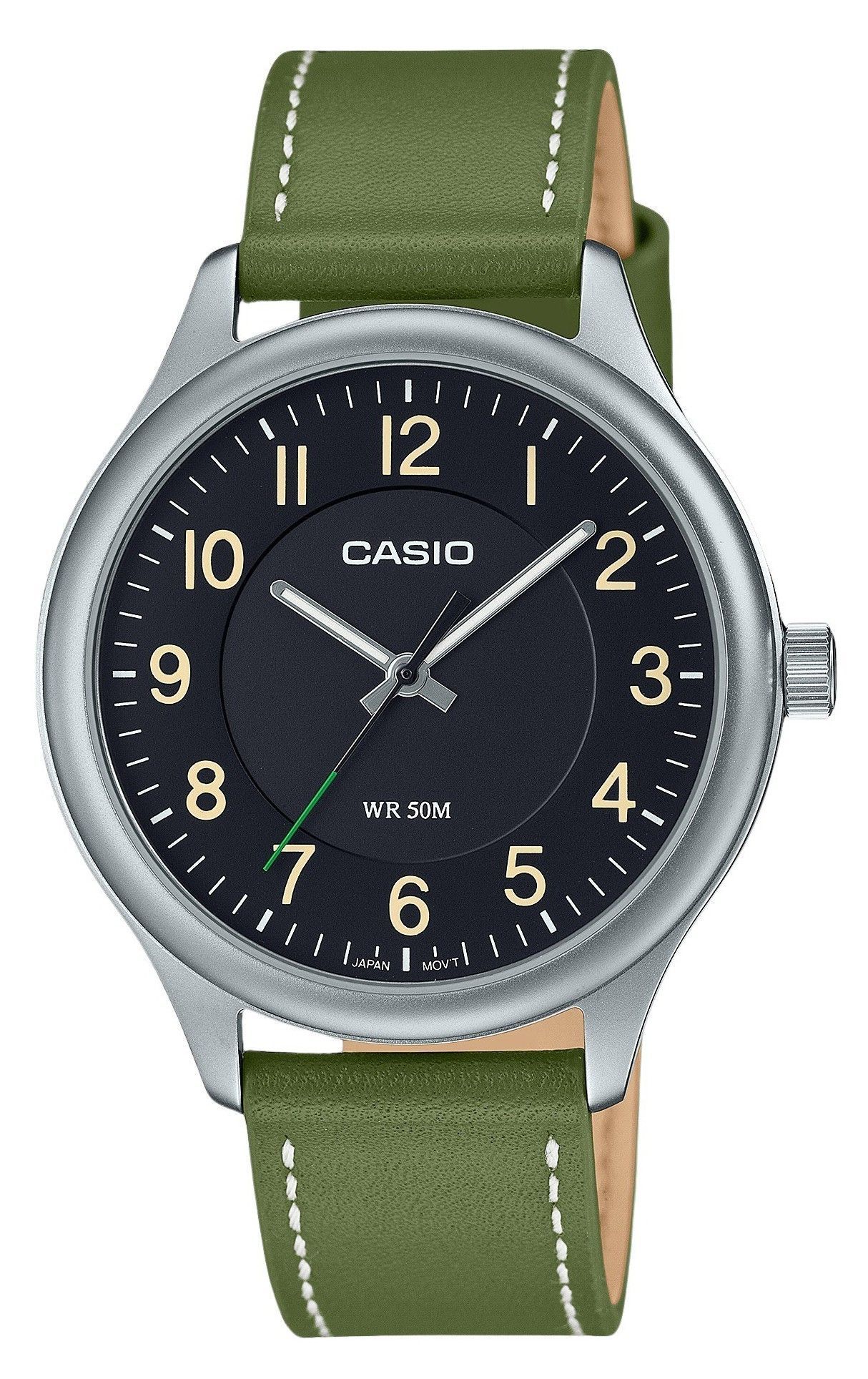Casio Standard Analog Leather Strap Black Dial Quartz MTP-B160L-1B1 Men's Watch