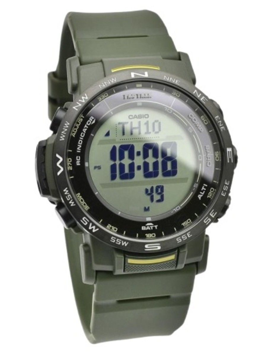 Casio Pro Trek Digital Bio-Based Resin Strap Tough Solar PRW-35Y-3B 100M Unisex Watch