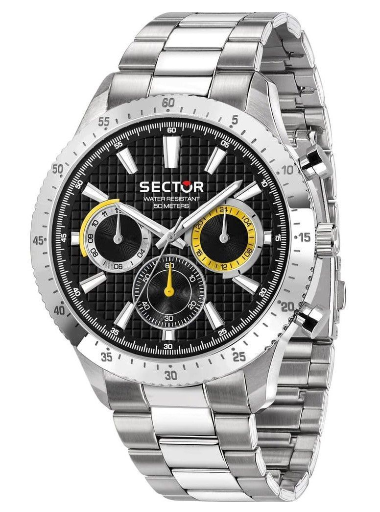 Sector 270 Dual Time Multifunction Stainless Steel Black Dial Quartz R3253578021 Men's Watch