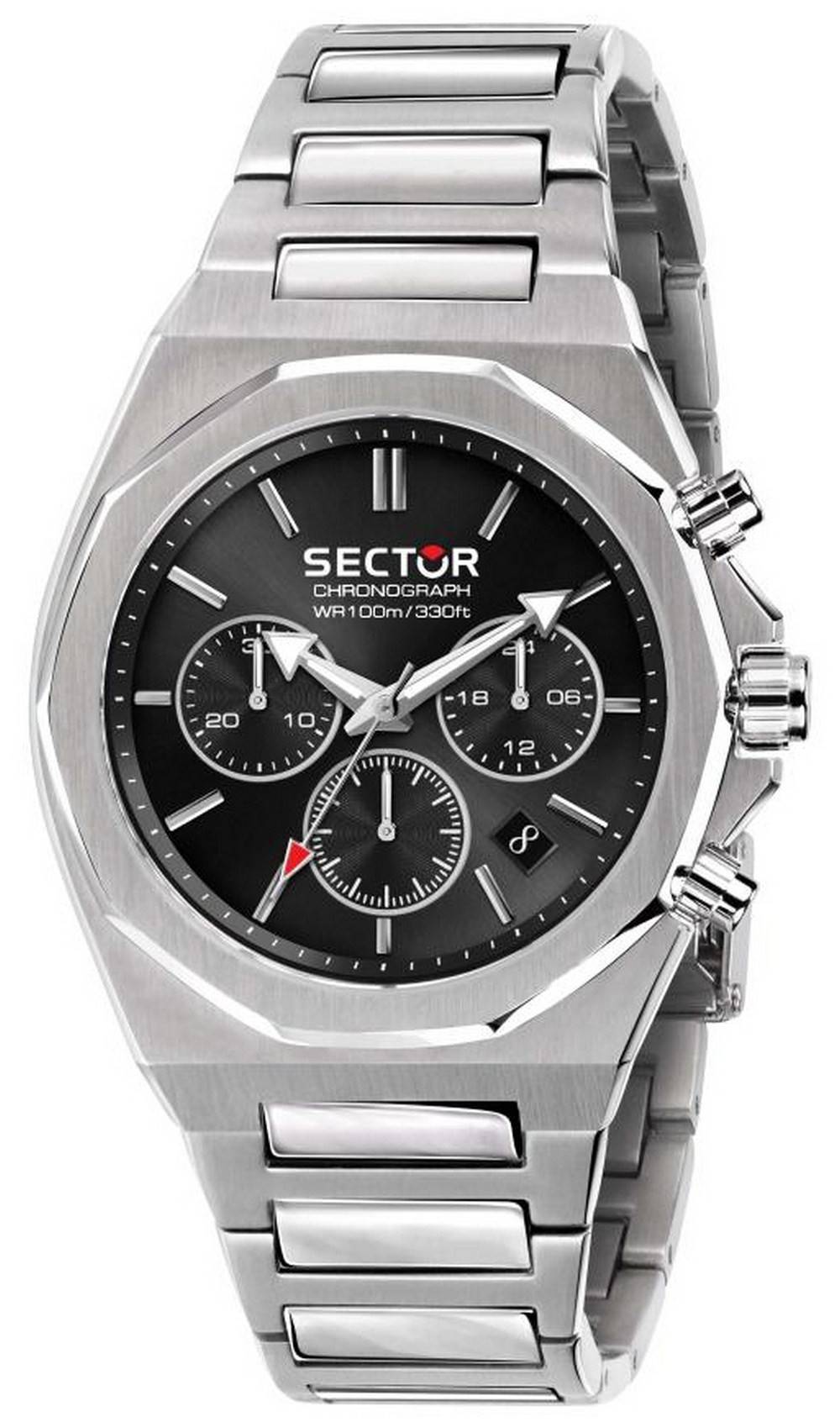 Sector 960 Chronograph Black Dial Stainless Steel Quartz R3273628002 100M Men's Watch