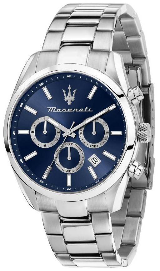 Maserati Attrazione Chronograph Stainless Steel Blue Dial Quartz R8853151005 Men's Watch