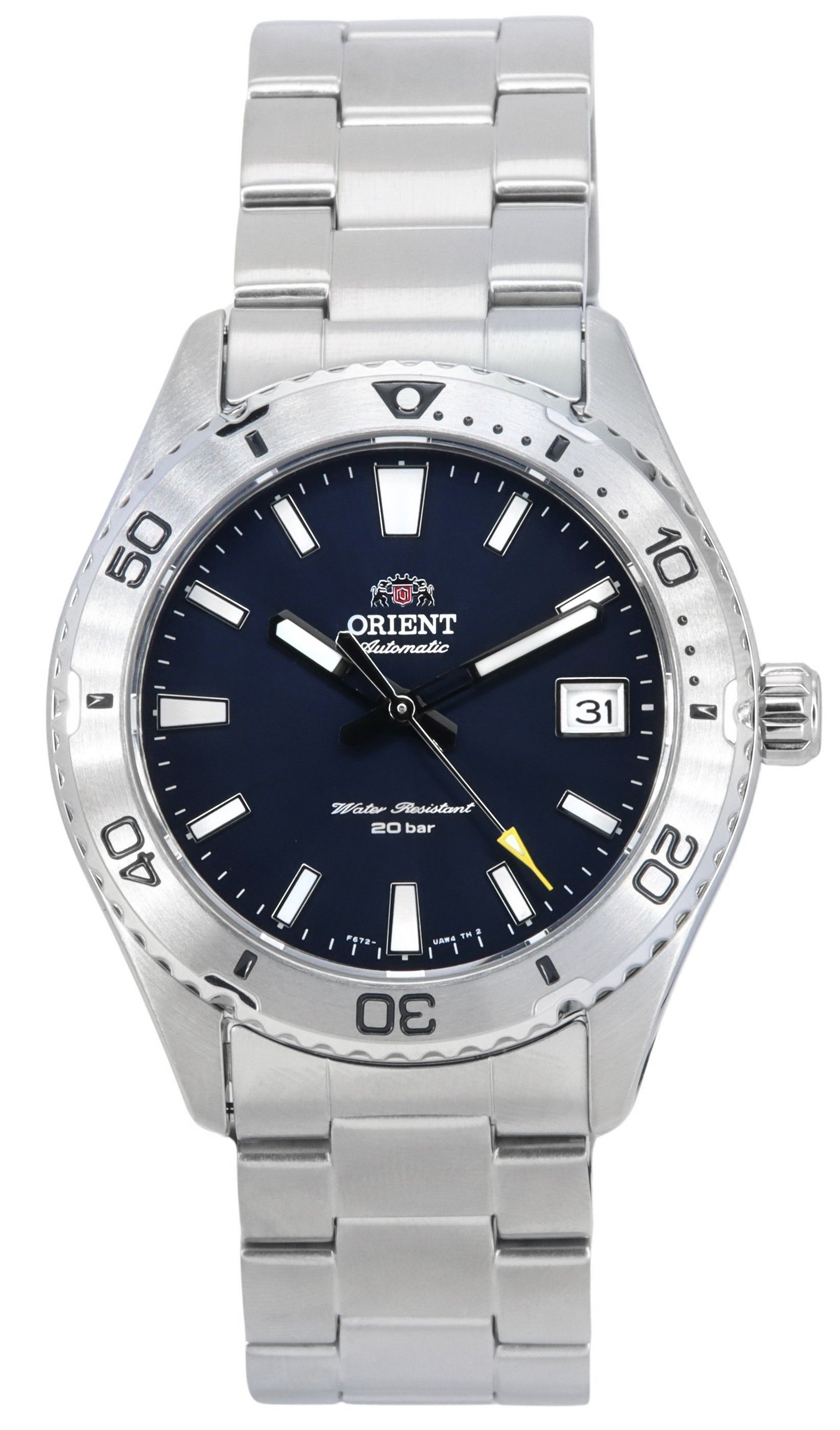 Orient Sports Mako Stainless Steel Blue Dial Automatic Diver's RA-AC0Q02L10B 200M Men's Watch