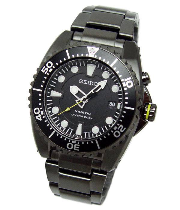 Seiko Kinetic Diver's Ion Plated Watch 200m SKA427 SKA427P1 SKA427P Men's  Watch