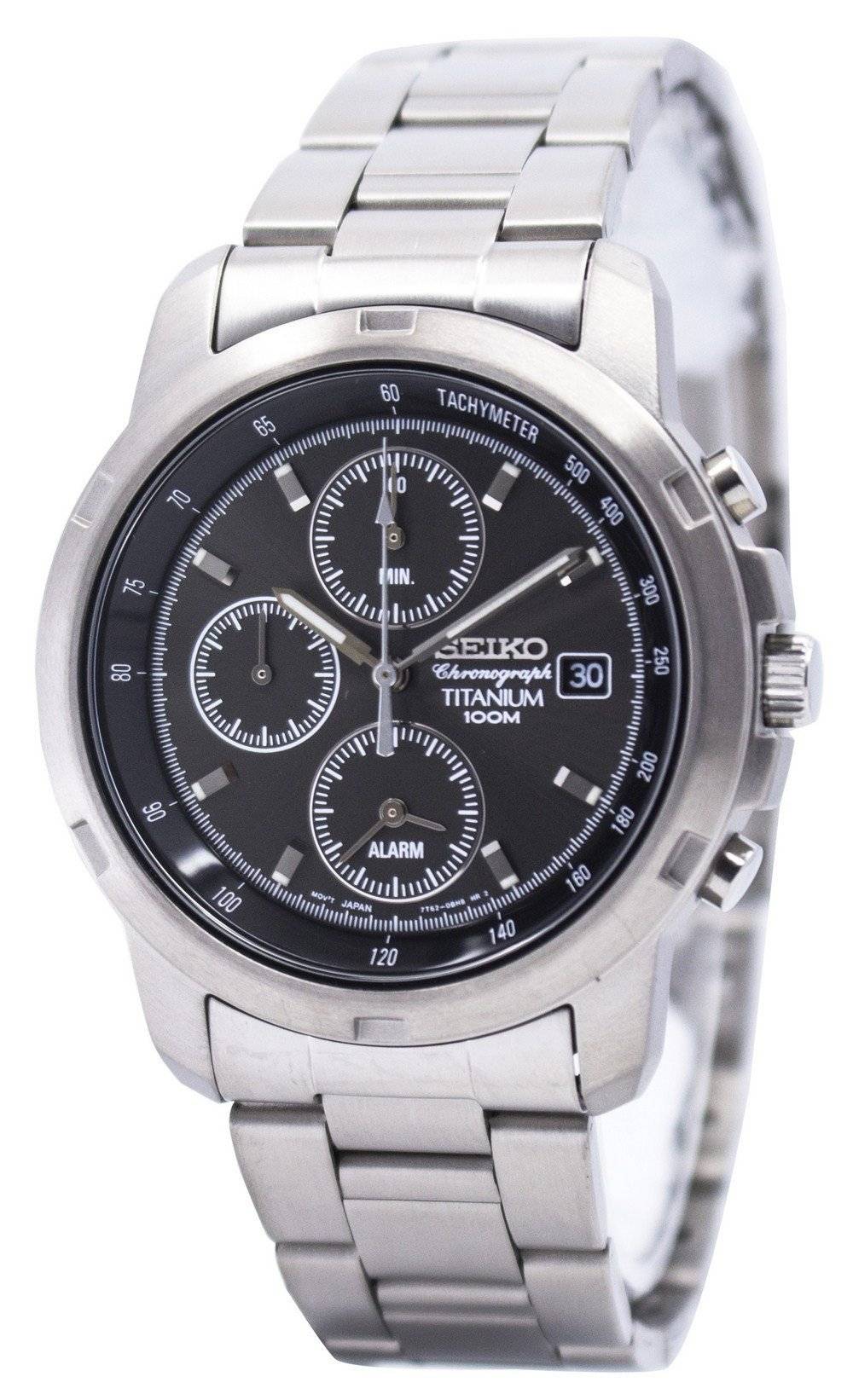 Seiko Titanium Alarm Chronograph SNA107 SNA107P1 SNA107P Men's Watch