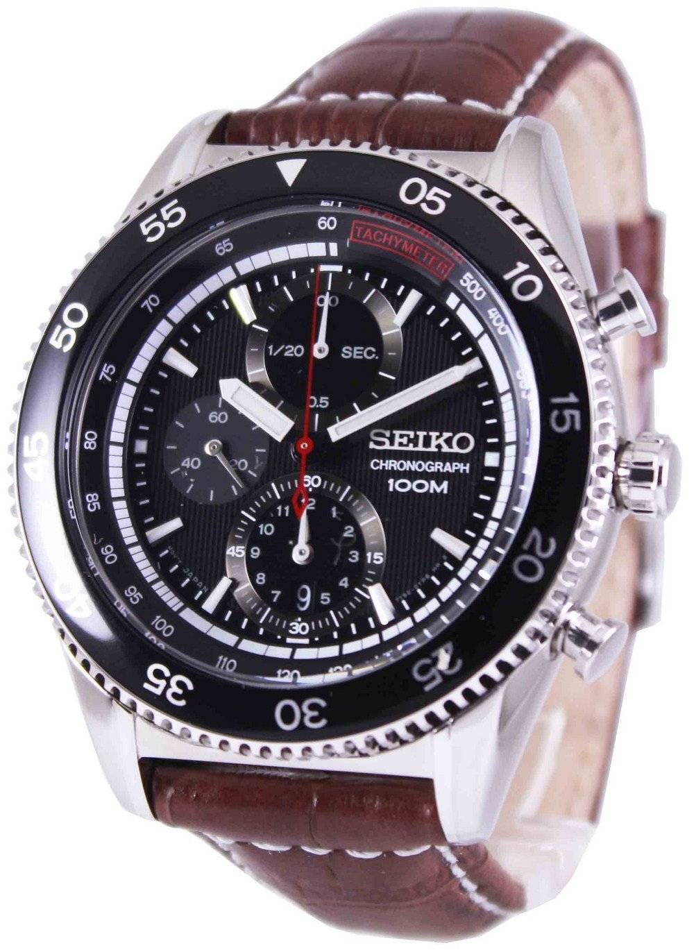 Đồng hồ đeo tay nam Seiko Chronograph Tachymeter 100M SNDG57P2 vi