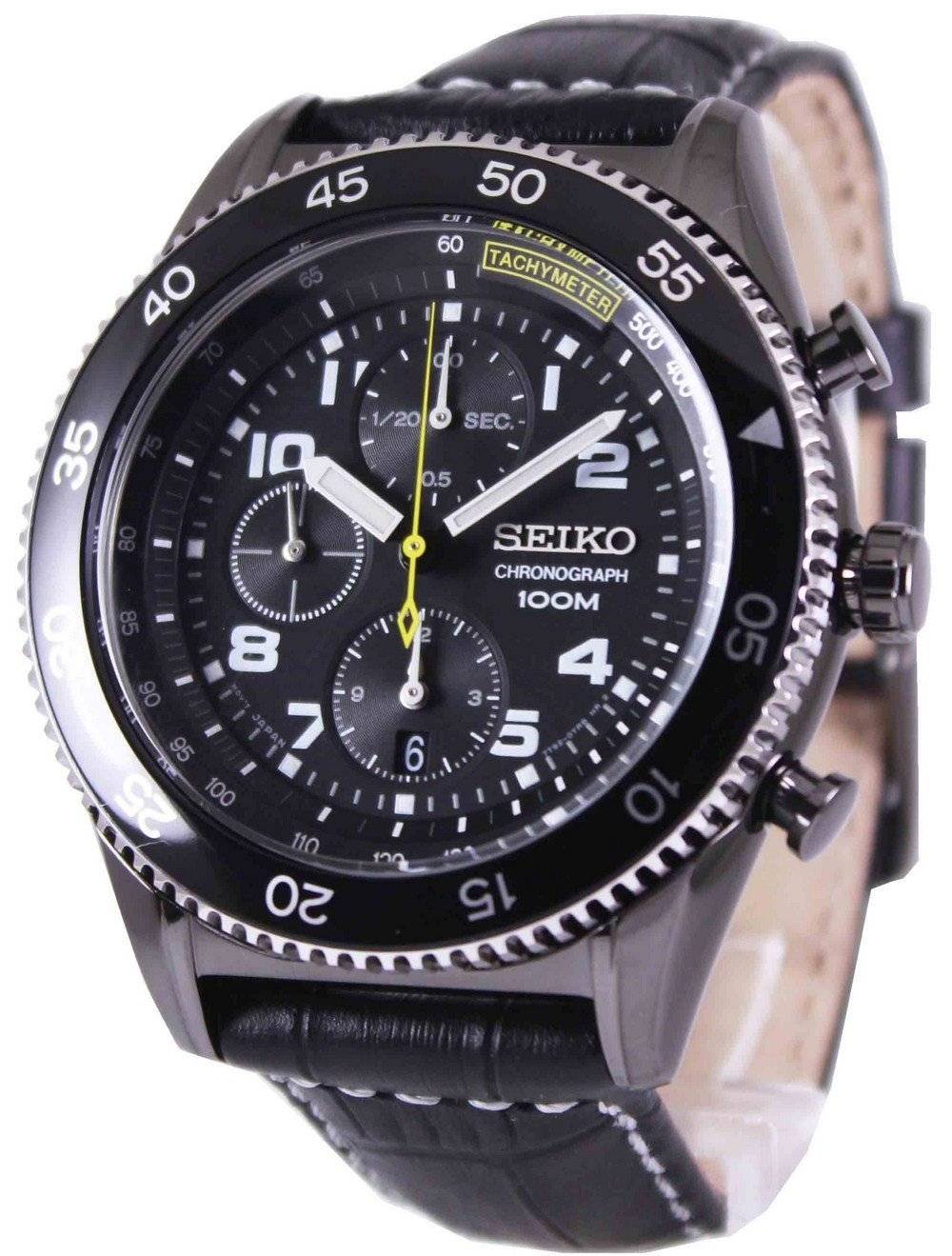 Seiko Chronograph Tachymeter 100M SNDG61 SNDG61P1 SNDG61P Men's Watch