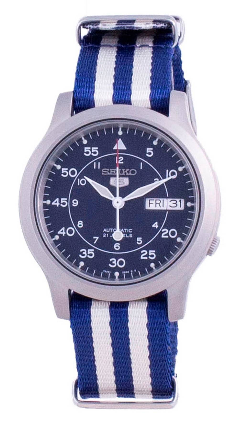 Đồng hồ nam dây đeo nylon tự động Seiko 5 Military SNK807K2-var-NATO17 vi