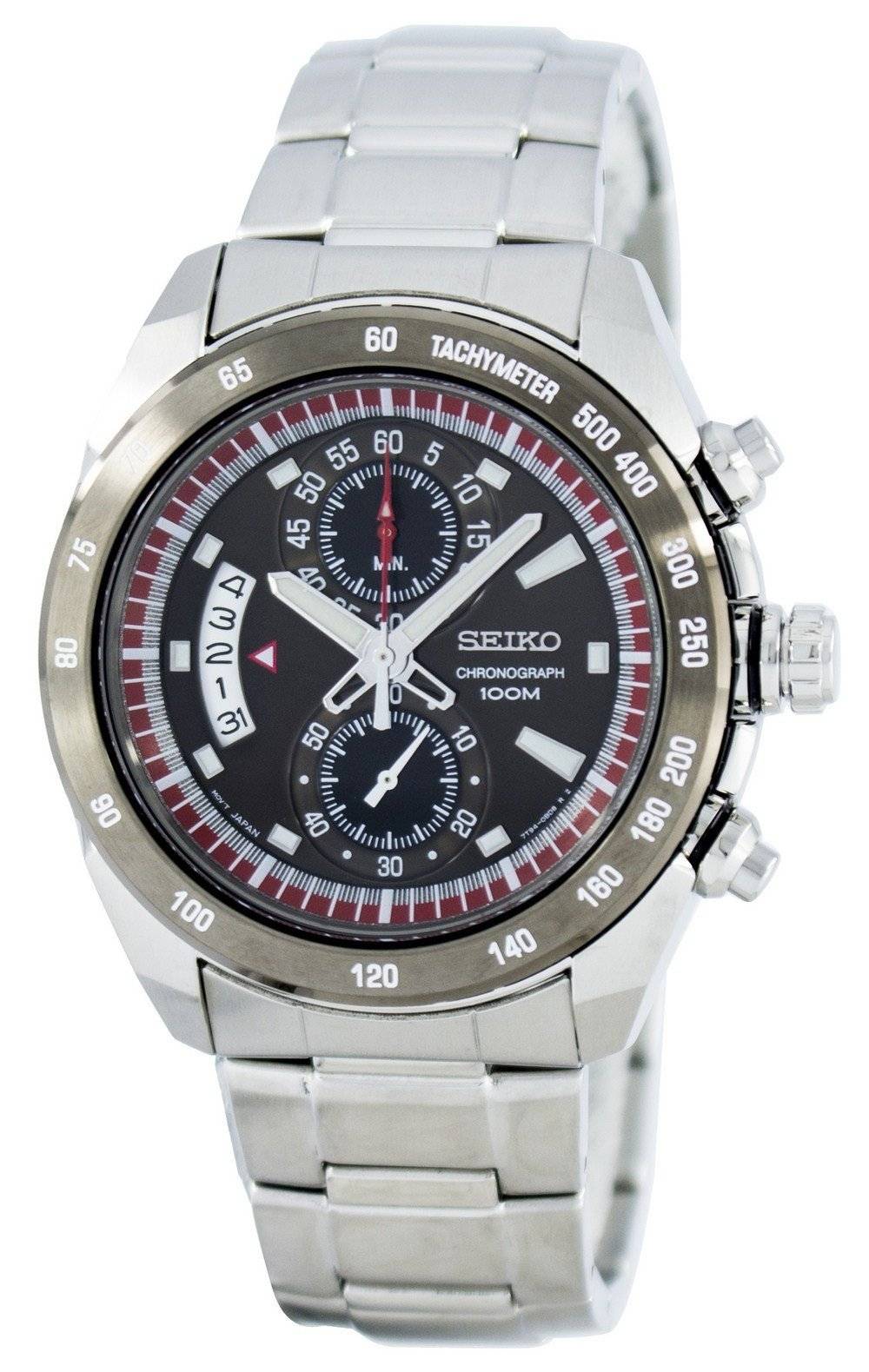 Seiko Chronograph Quartz Tachymeter SNN181 SNN181P1 SNN181P Men's Watch