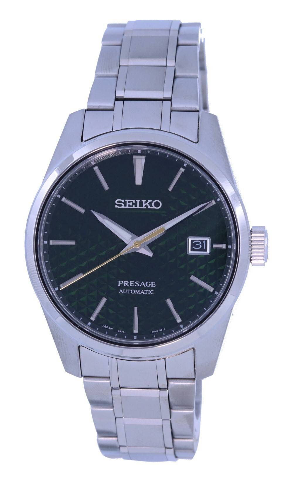 Đồng hồ nam Seiko Presage Sharp Edge Green Dial Automatic SPB169 SPB169J1  SPB169J 100M vi