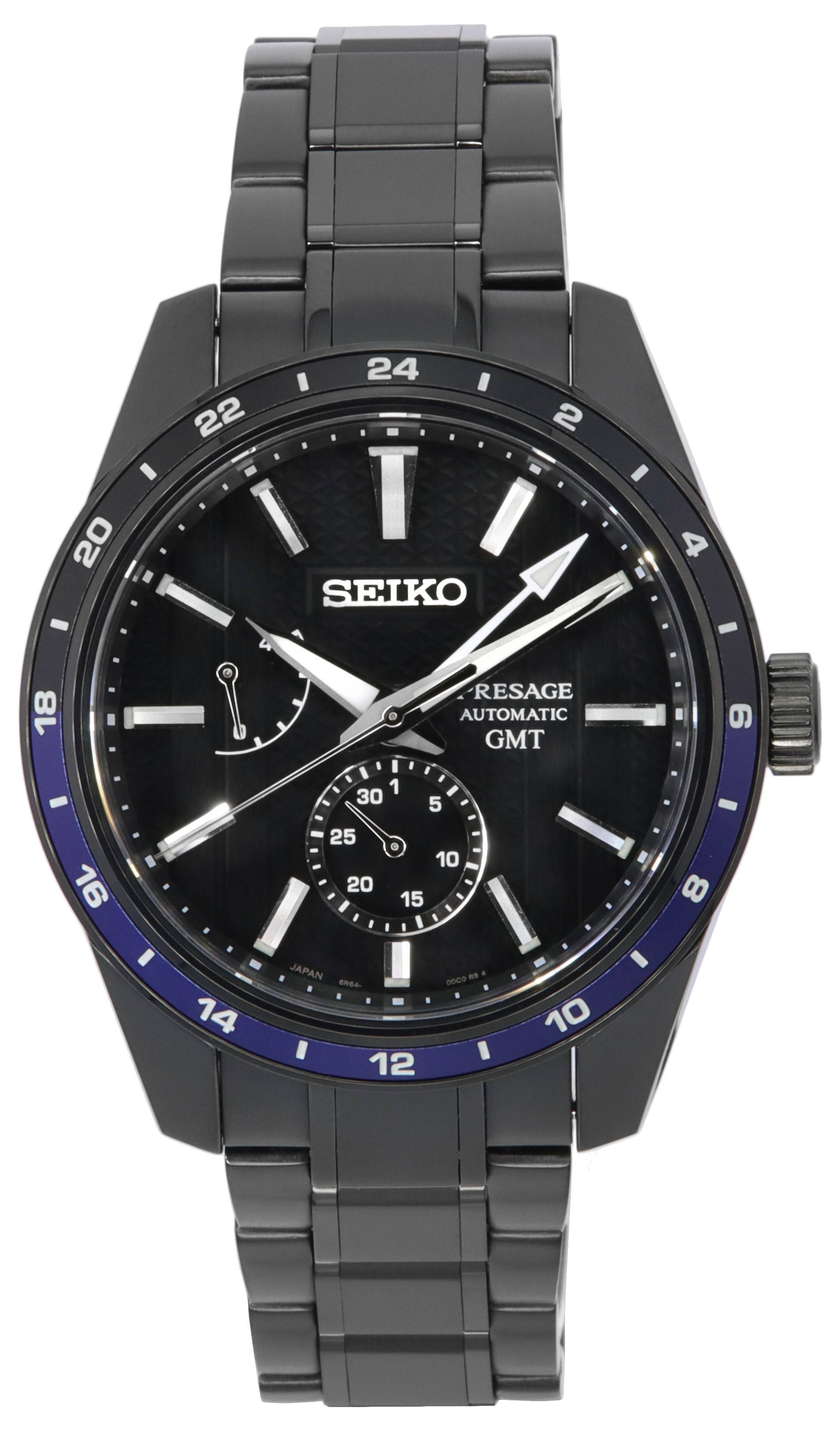 Seiko Presage Sharp Edged Series ZERO HALLIBURTON Limited Edition Black Dial Automatic SPB271 SPB271J1 SPB271J 100M Men's Watch