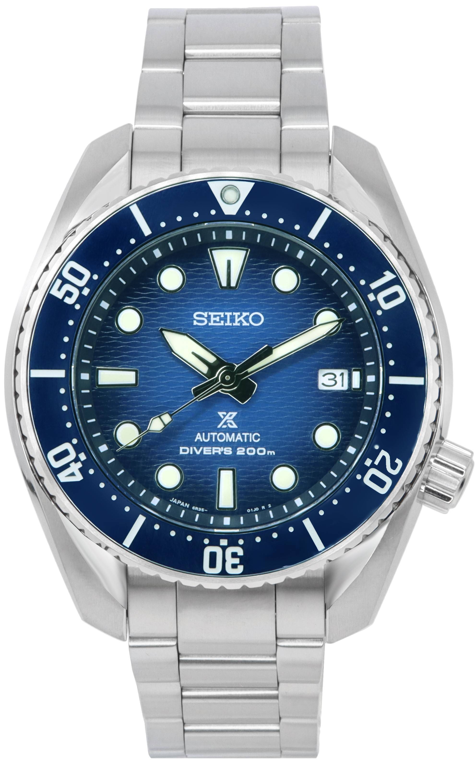 Seiko Prospex Sea King Sumo Blue Dial Automatic Diver's SPB321 SPB321J1 SPB321J 200M Men's Watch