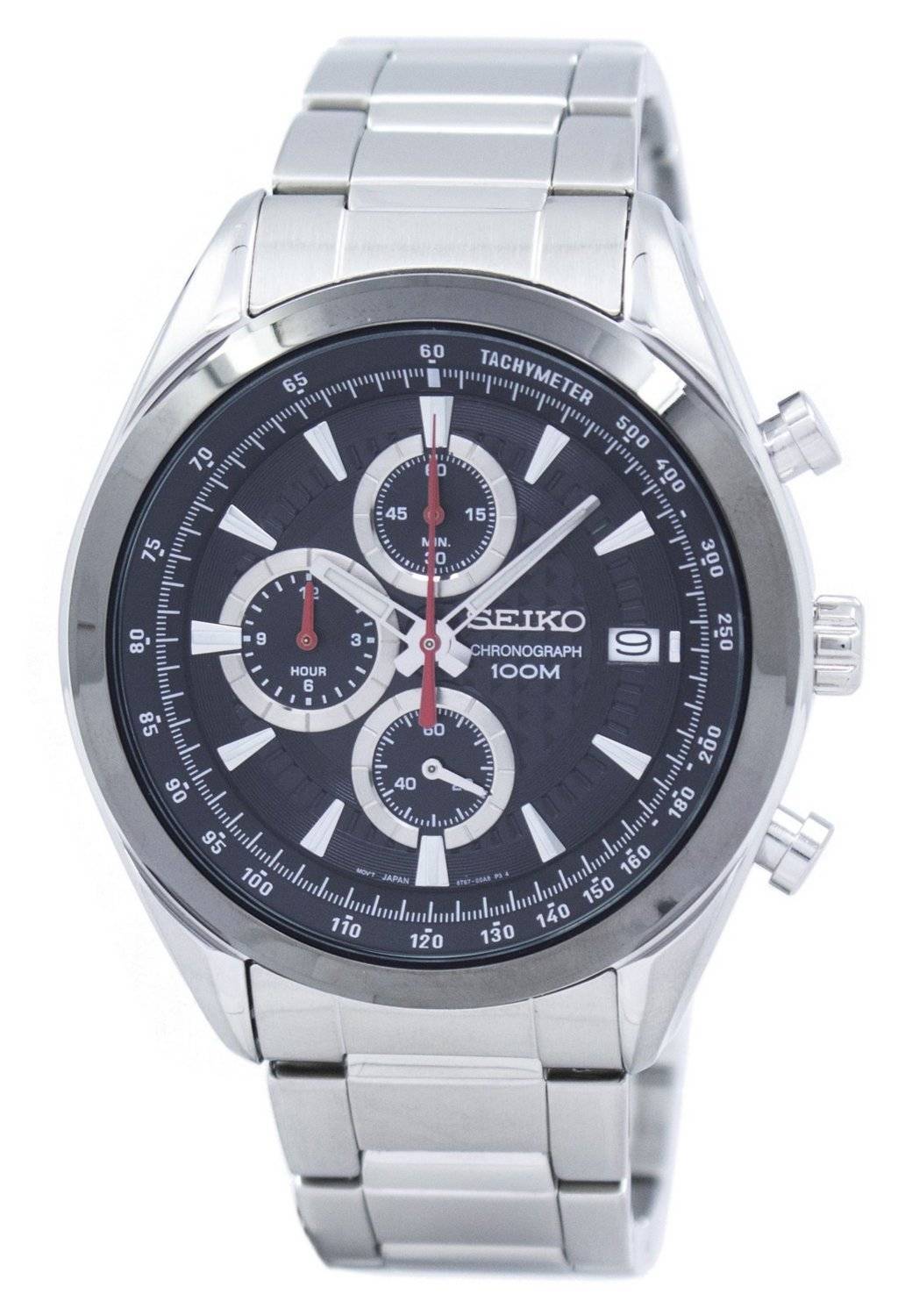 Seiko Chronograph Quartz Tachymeter SSB201 SSB201P1 SSB201P Men's Watch