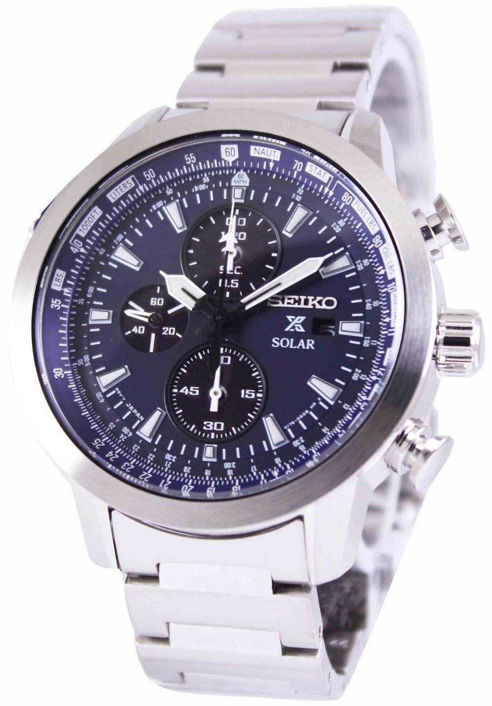 Đồng hồ đeo tay nam Seiko Prospex Sky Solar Chronograph SSC347 SSC347P1  SSC347P vi