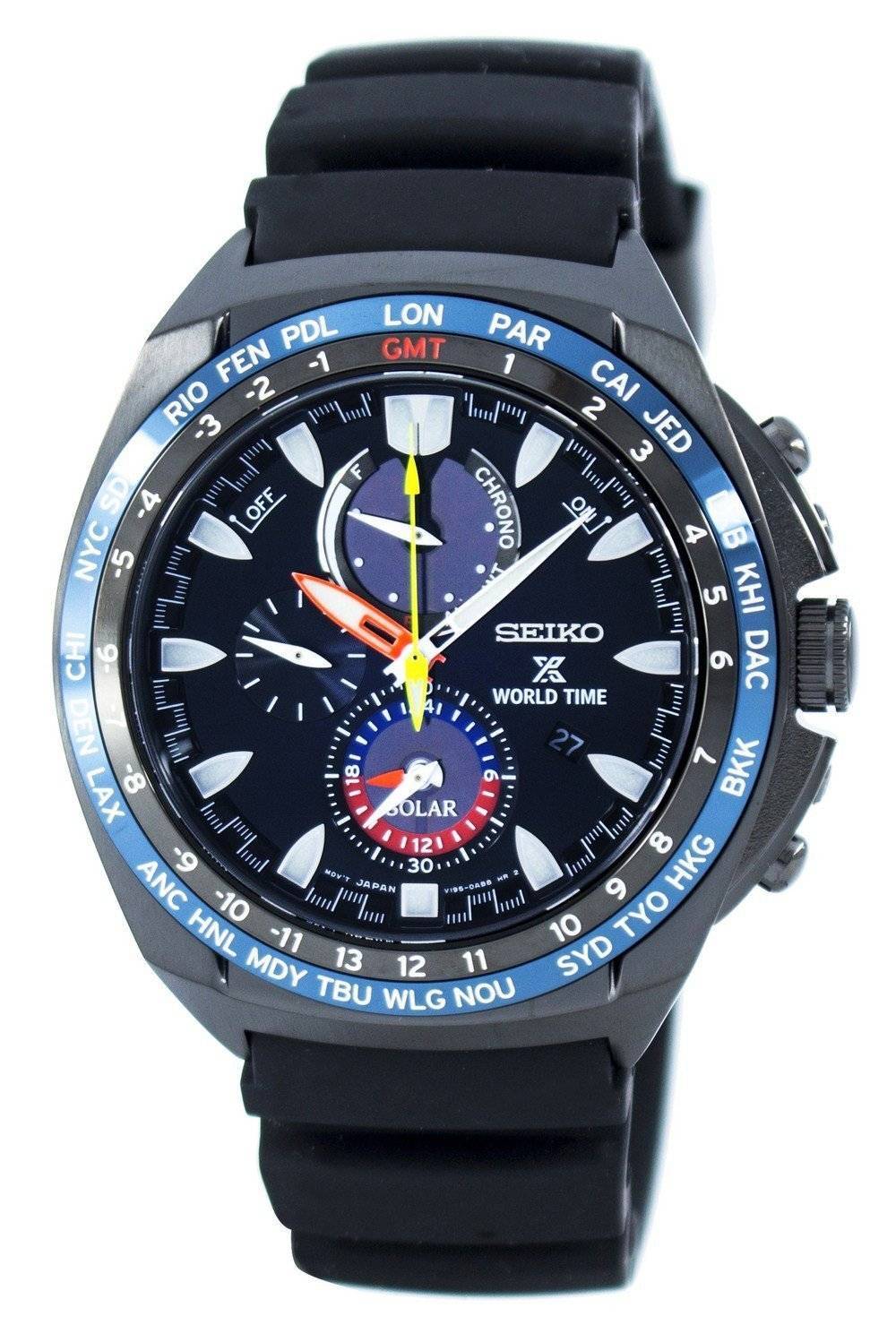 Đồng hồ nam Seiko Prospex World Time Solar Chronograph SSC551 SSC551P1  SSC551P Đồng hồ nam vi