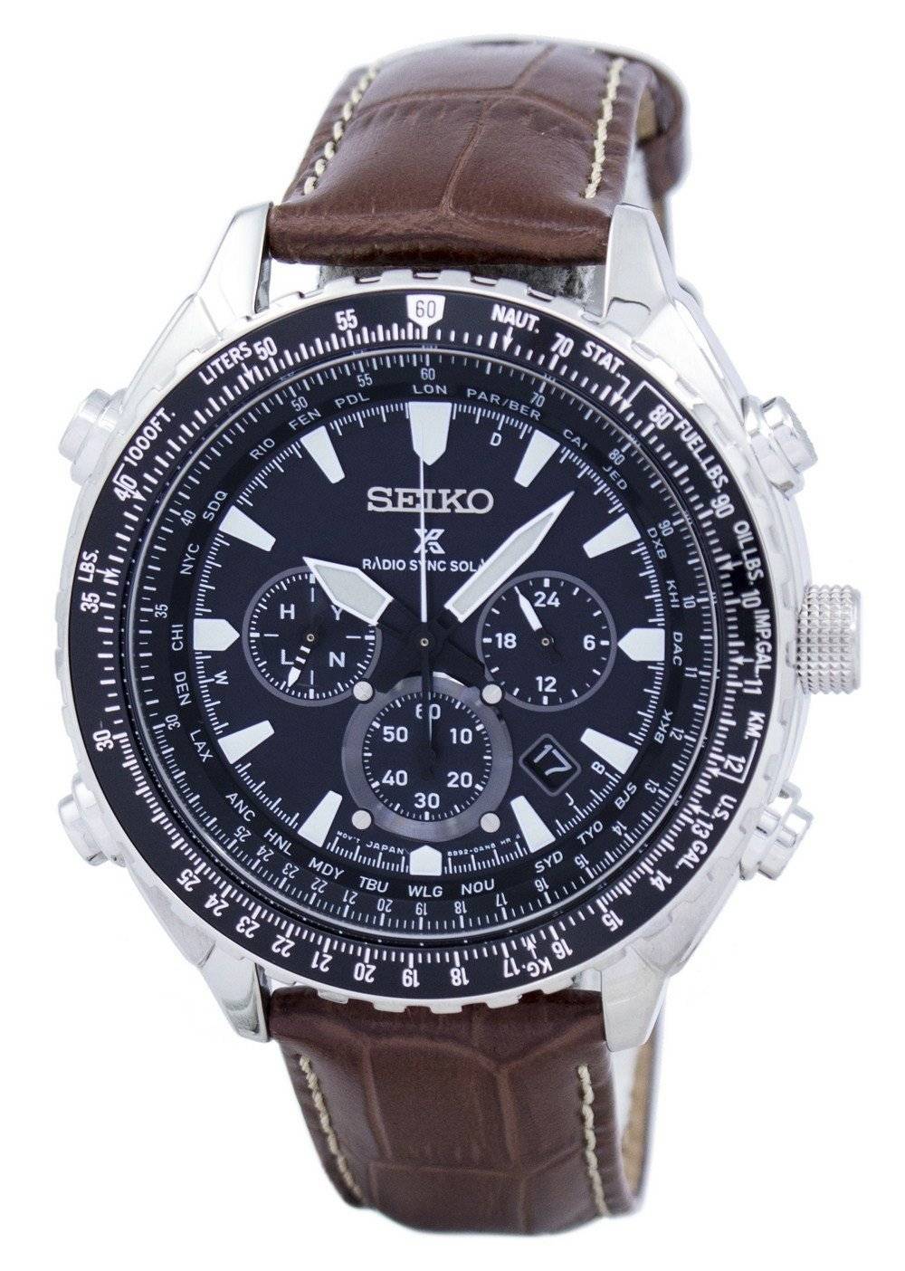 Đồng hồ đeo tay nam Seiko Prospex Radio Sync Solar Chronograph SSG005  SSG005P1 SSG005P vi