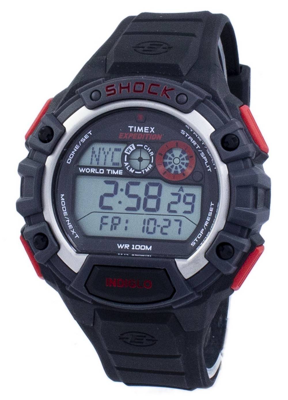 Timex Expedition Global Shock World Time Alarm Indiglo Digital T49973 Men's  Watch