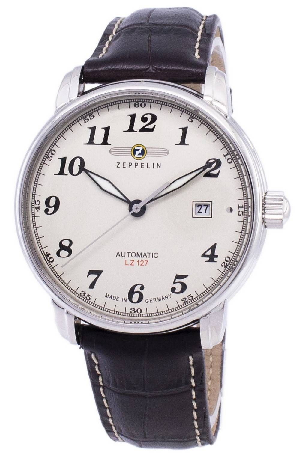 Refurbished Zeppelin LZ127 Graf Beige Dial Germany Made Automatic 76565 Men's Watch