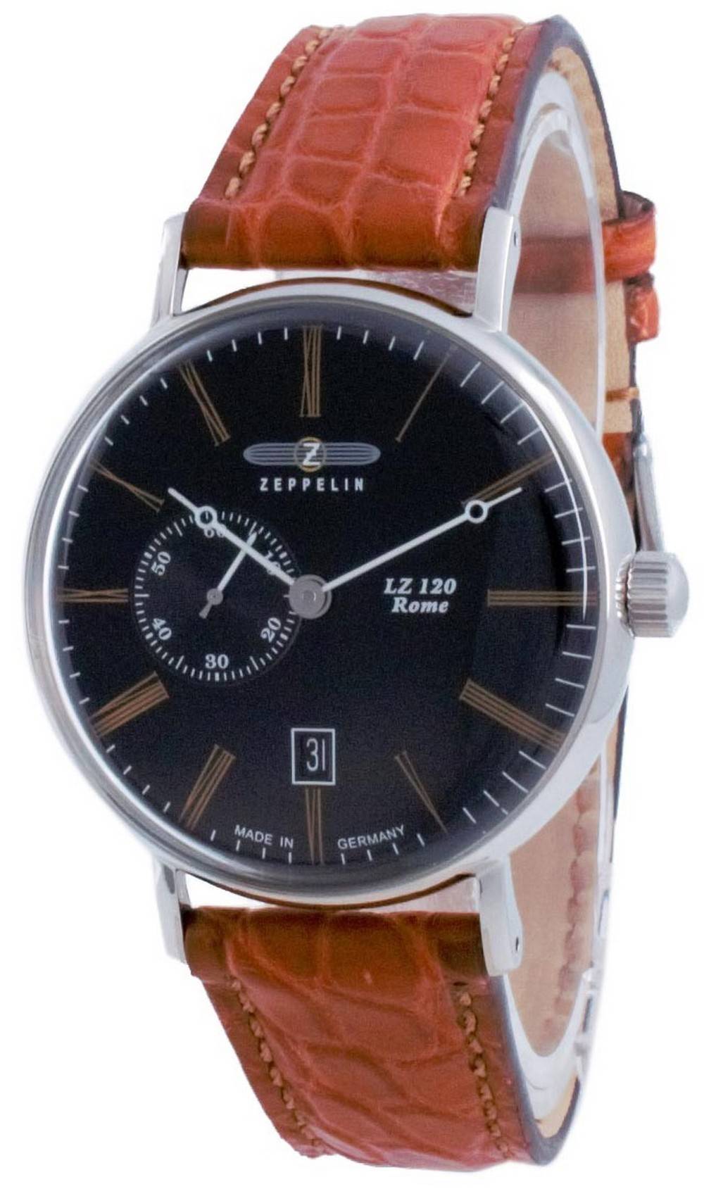 Zeppelin LZ120 Rome Black Dial Automatic 7104-2 71042 Men's Watch